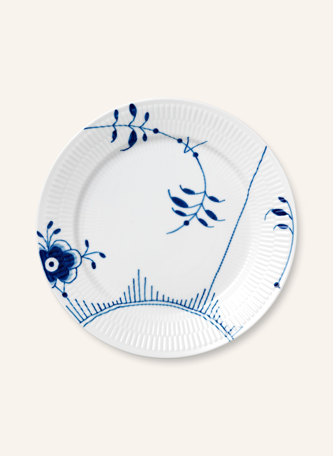 ROYAL COPENHAGEN BLUE FLUTED MEGA dinner plate, Color: WHITE/ BLUE (Image 1)