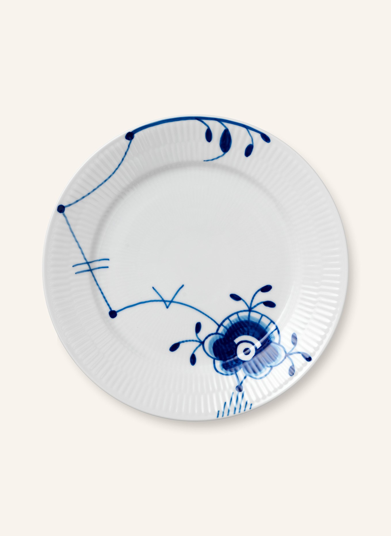 ROYAL COPENHAGEN Dessert plate BLUE FLUTED MEGA, Color: WHITE/ BLUE (Image 1)