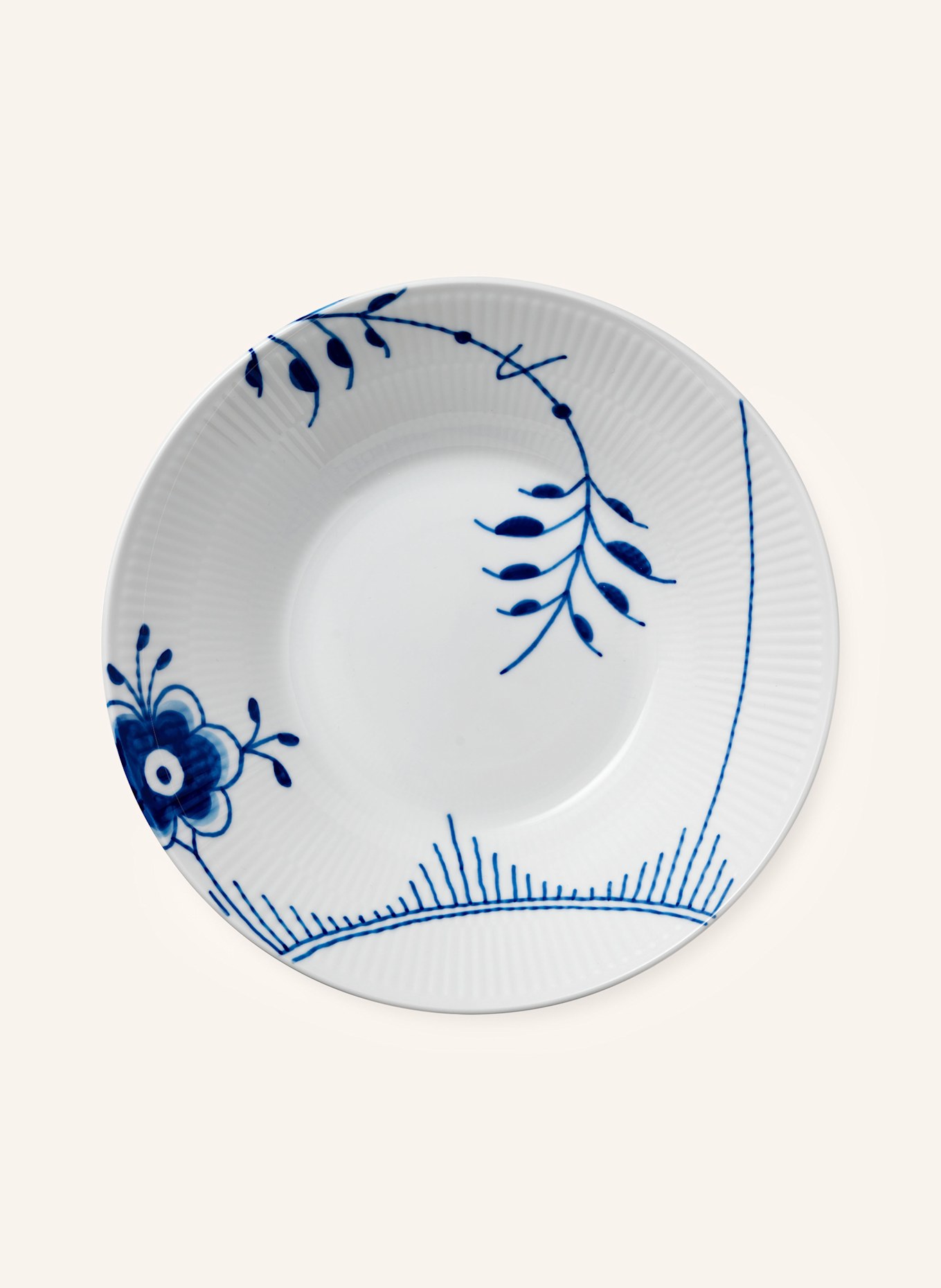 ROYAL COPENHAGEN Soup plate BLUE FLUTED MEGA, Color: WHITE/ BLUE (Image 1)