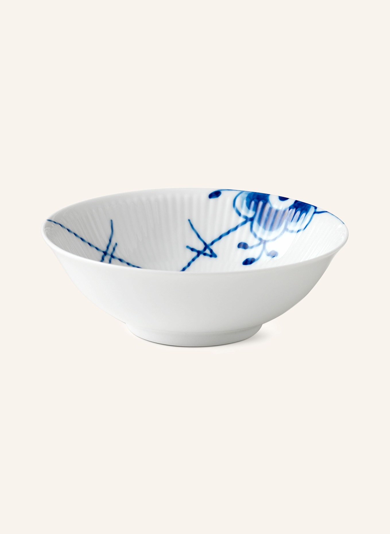 ROYAL COPENHAGEN BLUE FLUTED MEGA bowl, Color: WHITE/ BLUE (Image 1)