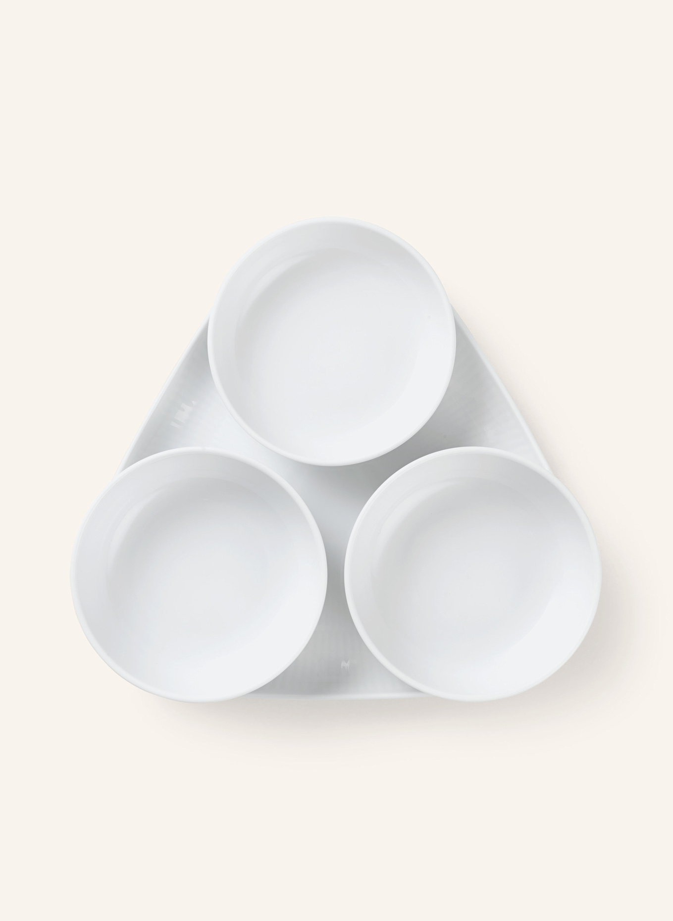 ROYAL COPENHAGEN 4-piece Set WHITE FLUTED: Serving platter and bowls, Color: WHITE (Image 2)