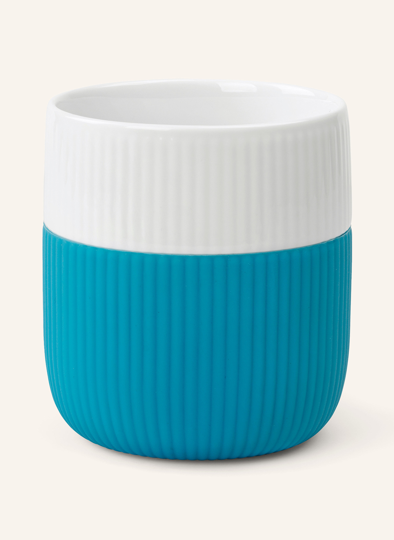 ROYAL COPENHAGEN Becher FLUTED CONTRAST, Farbe: HELLBLAU/ WEISS (Bild 1)