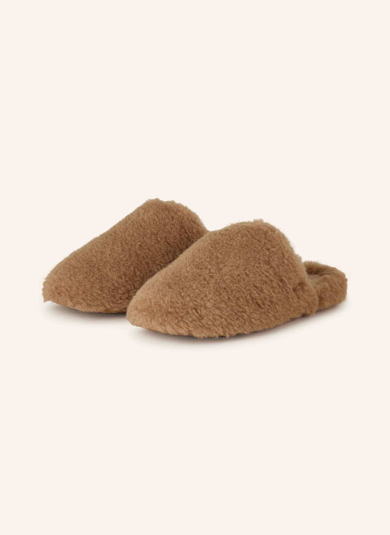 Max Mara Mules aus Teddyfell: CAMEL (Bild 1)