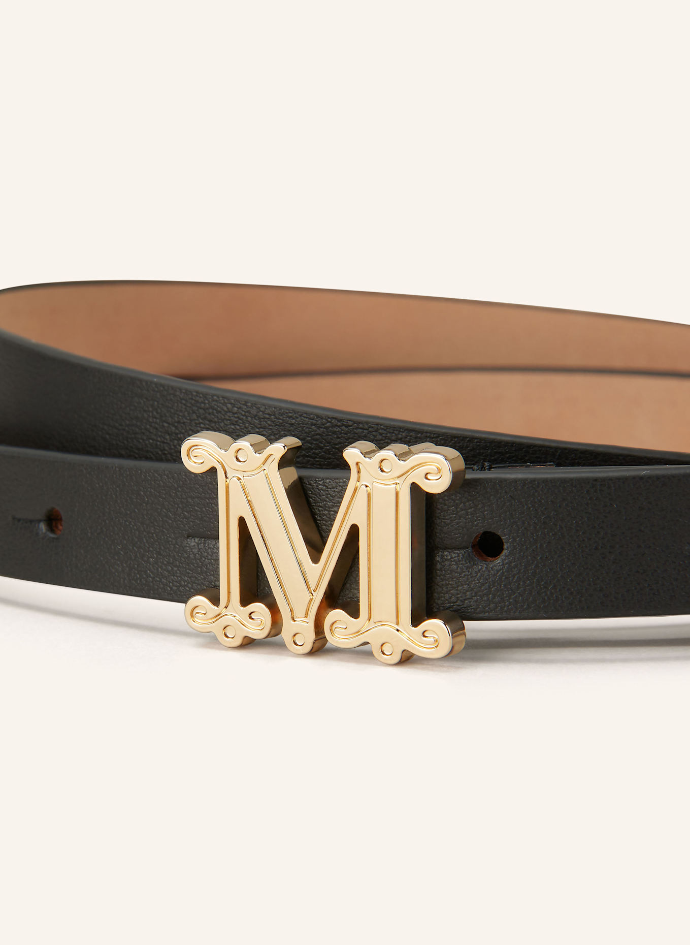 Max Mara Leather belt MGRAZIATA: BLACK