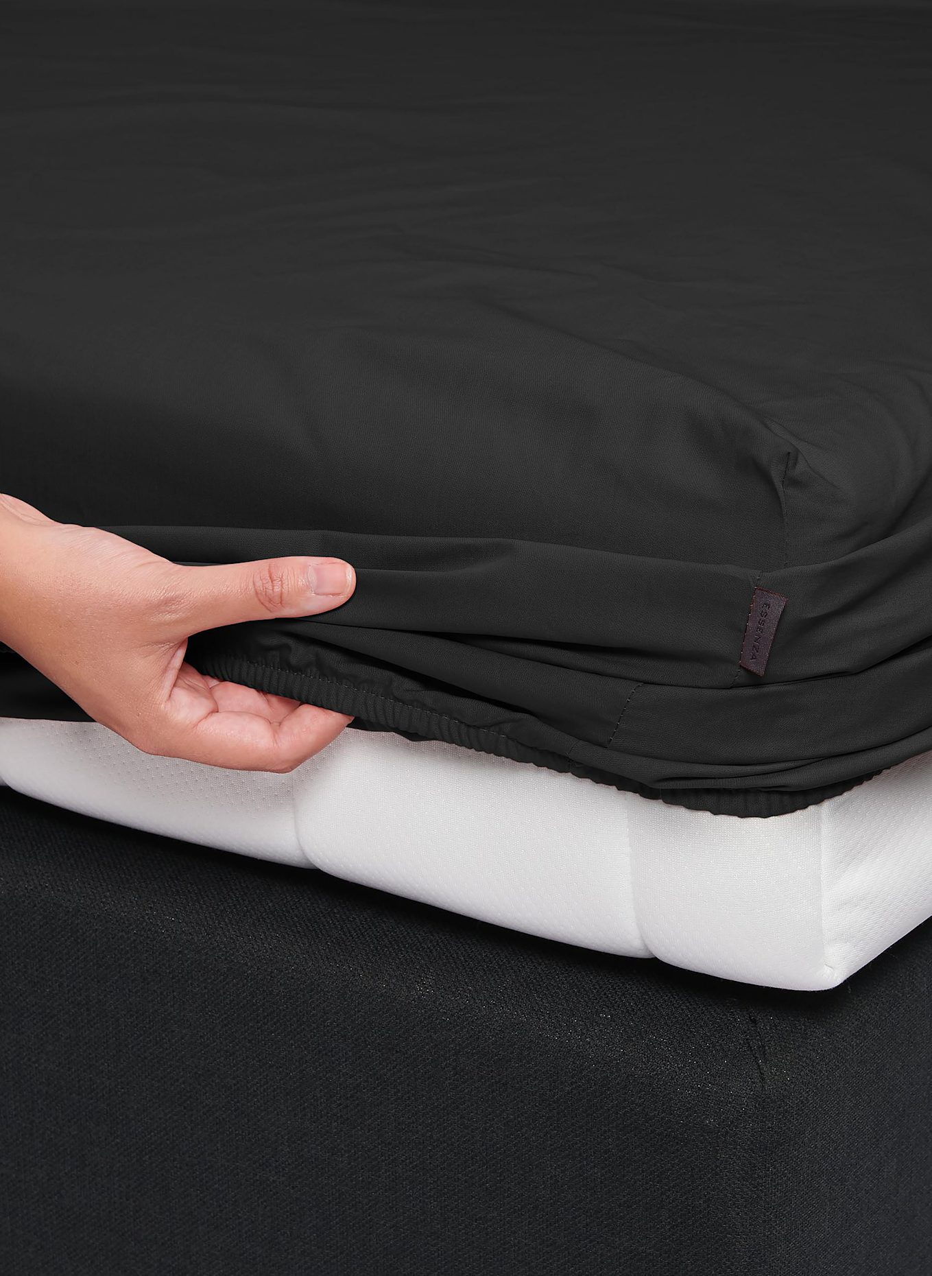 ESSENZA Prześcieradło z gumką MINTE: CZIEMNOSZARY