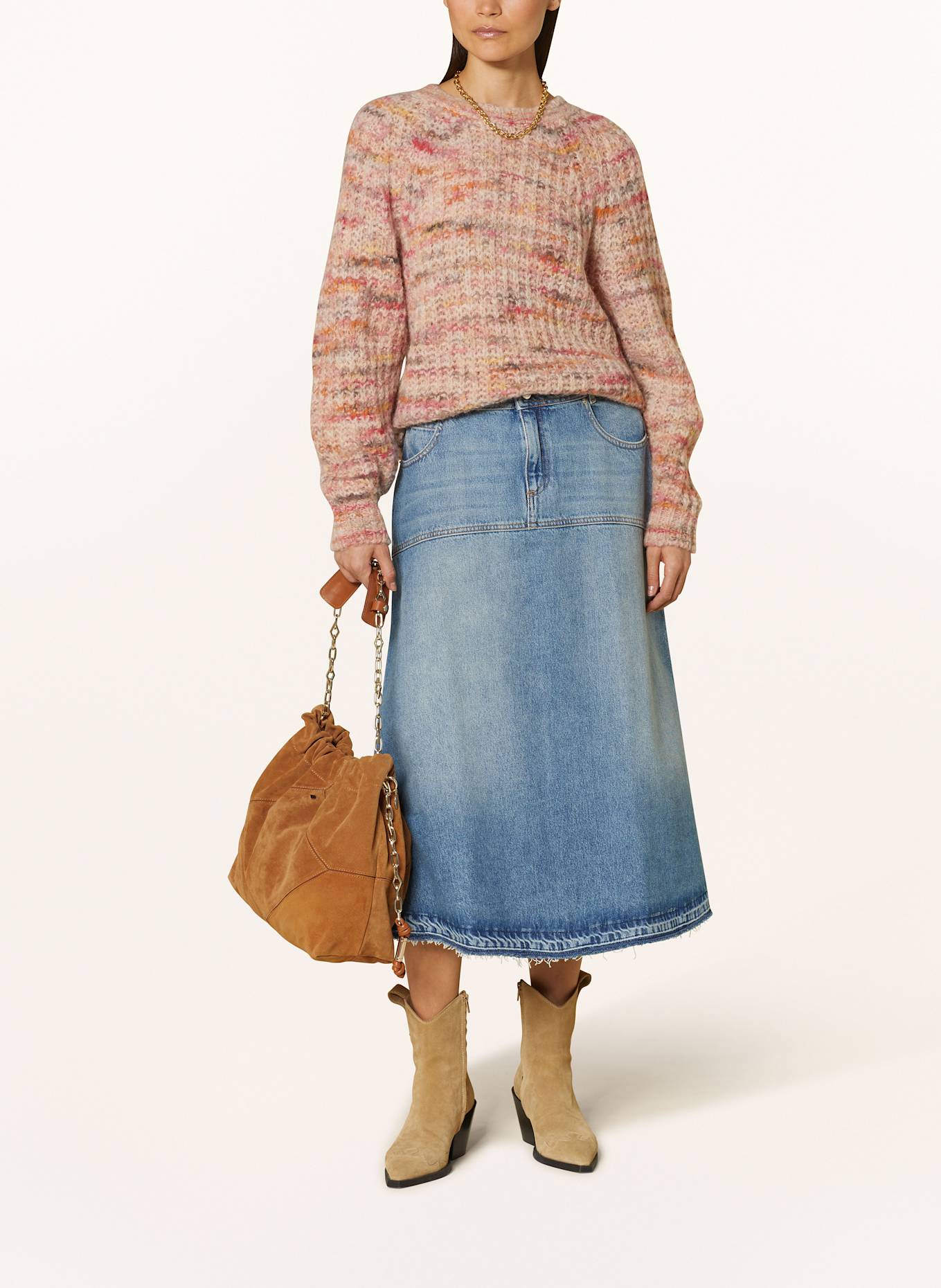 ba&sh Schultertasche JUNE M: COGNAC