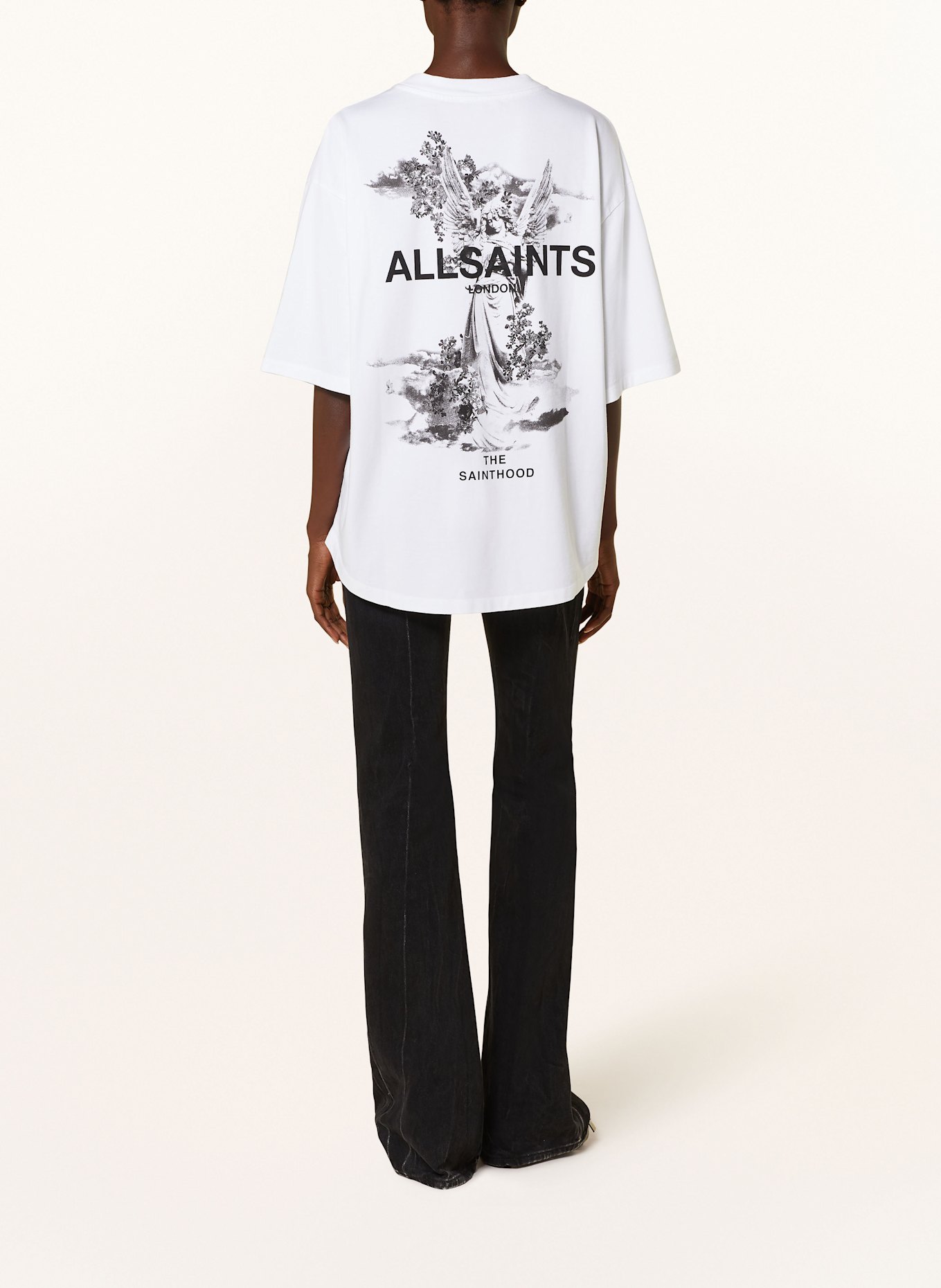 ALLSAINTS Oversized-Shirt AMELIE, Farbe: WEISS/ SCHWARZ/ GRAU (Bild 2)