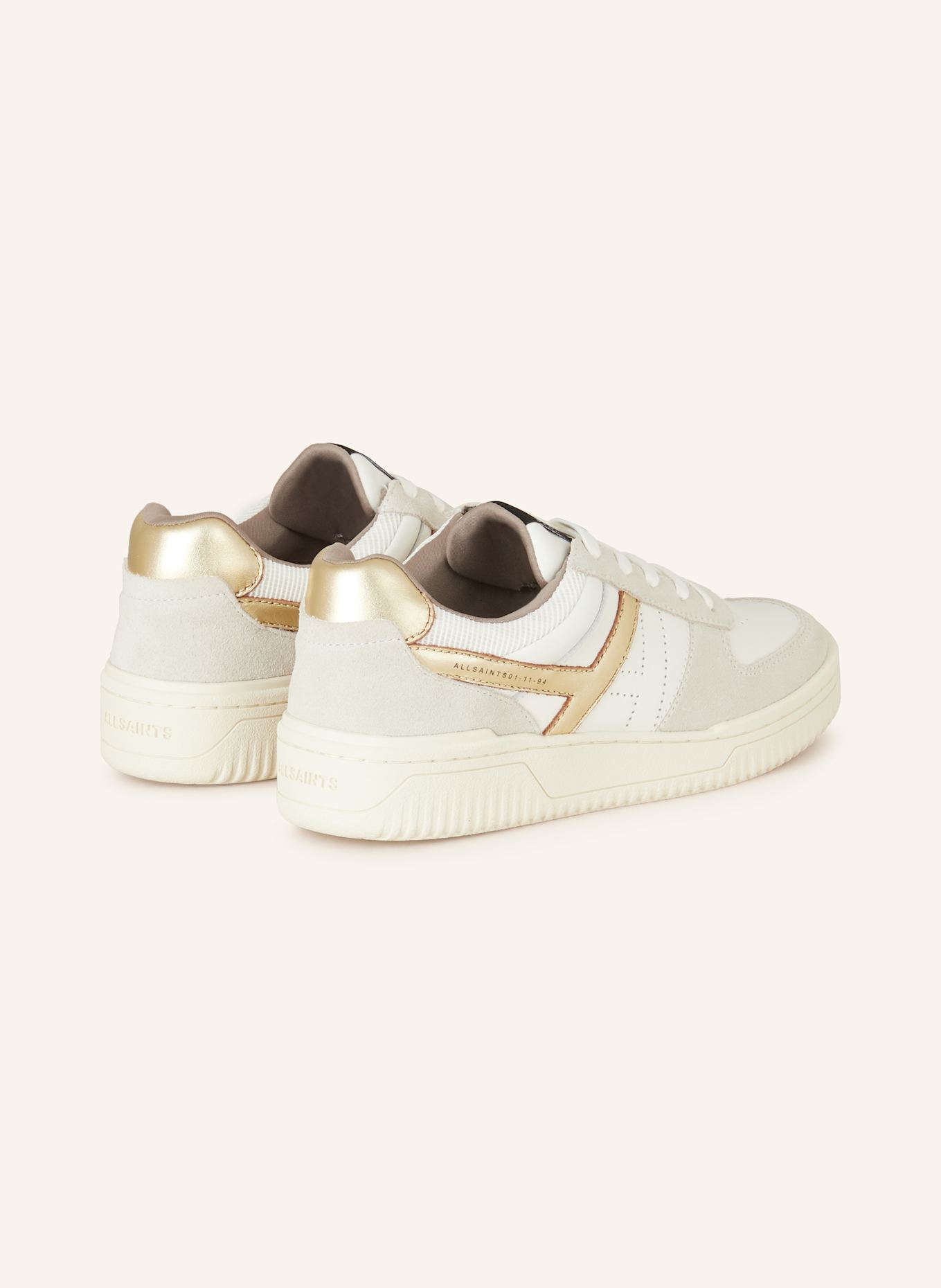 ALLSAINTS SNEAKER VIX SUEDE, Farbe: HELLGRAU/ WEISS/ GOLD (Bild 2)