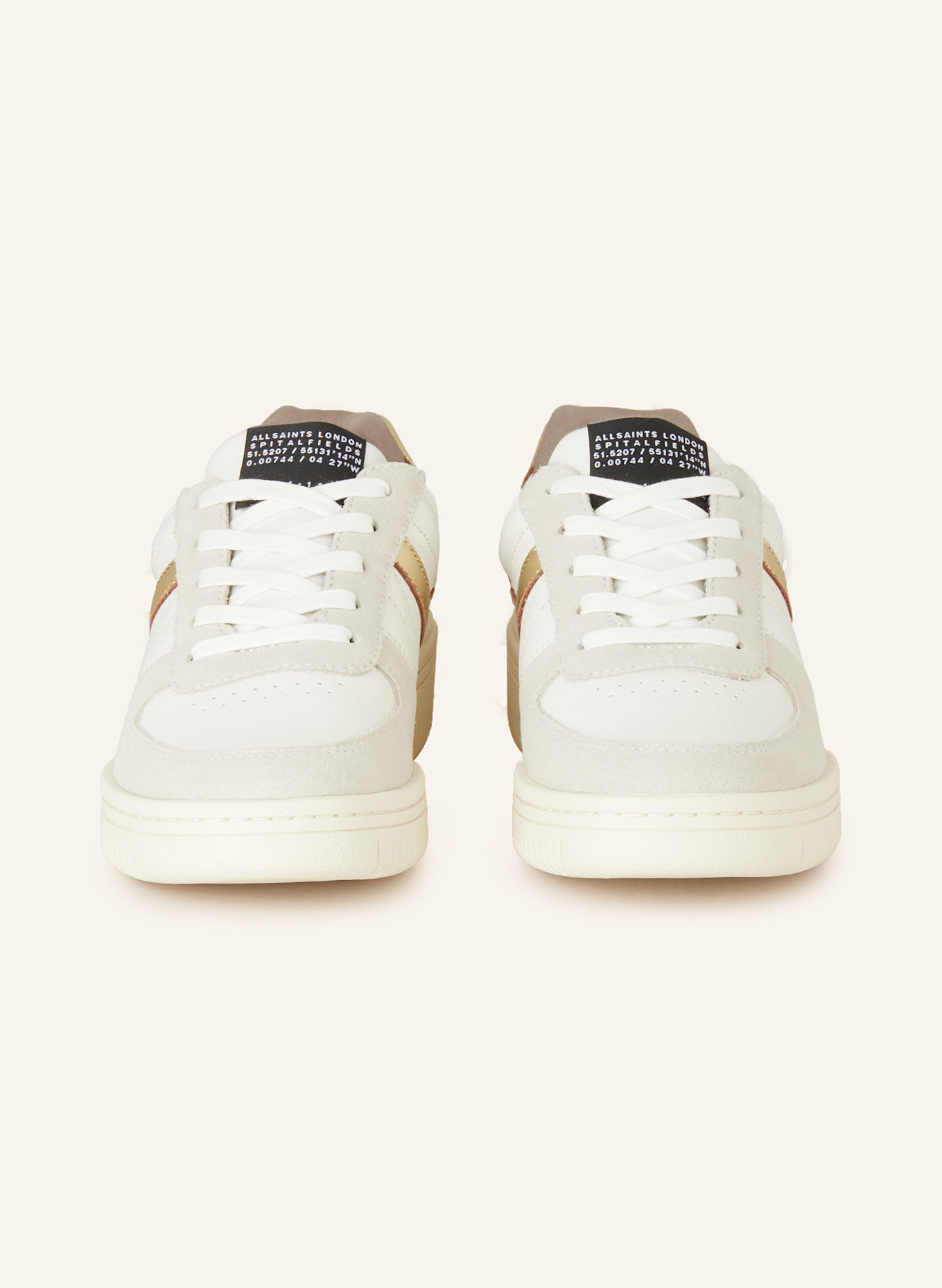 ALLSAINTS SNEAKER VIX SUEDE, Farbe: HELLGRAU/ WEISS/ GOLD (Bild 3)