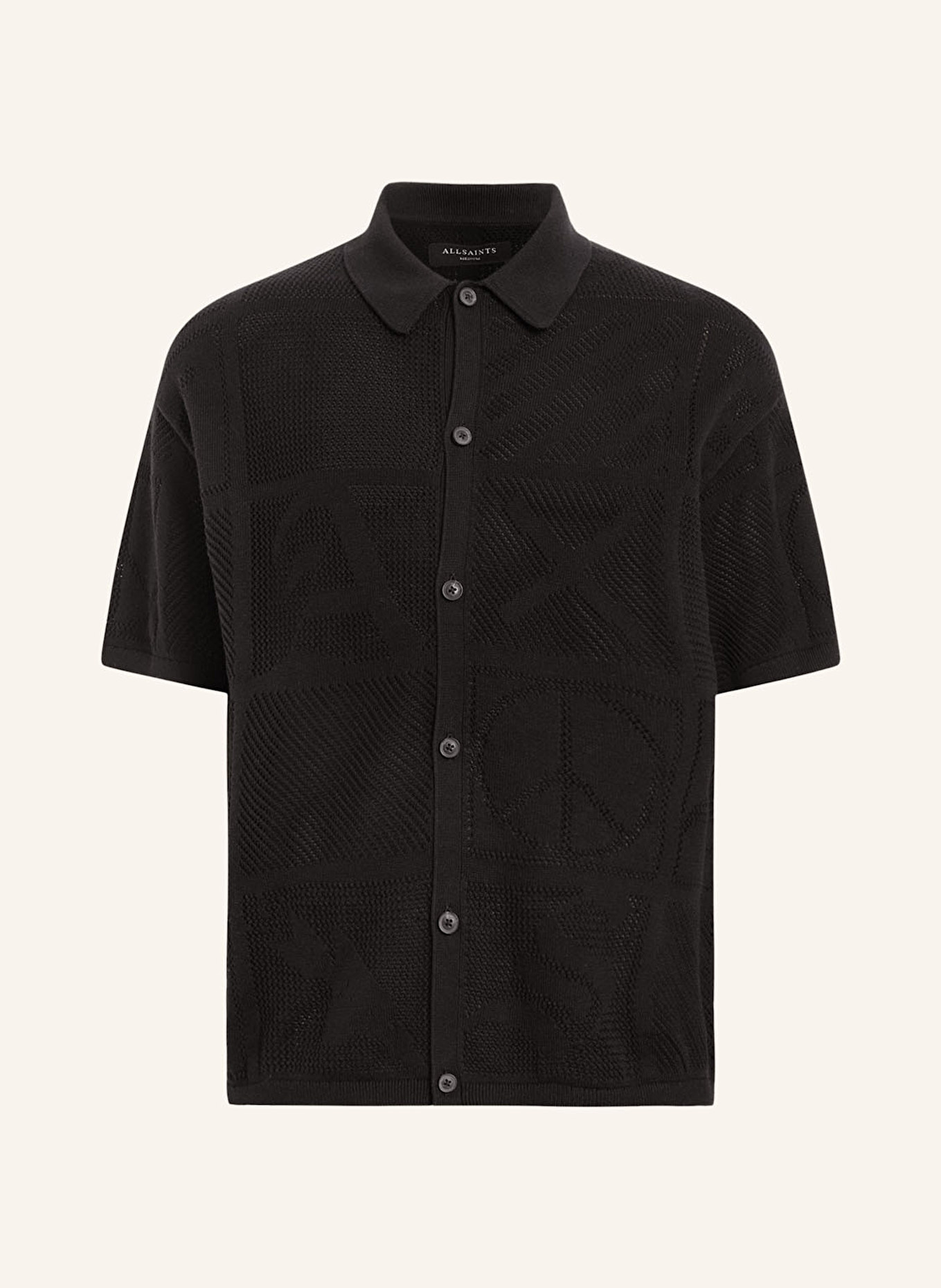 ALLSAINTS Knit shirt PALMA Comfort Fit, Color: BLACK (Image 1)