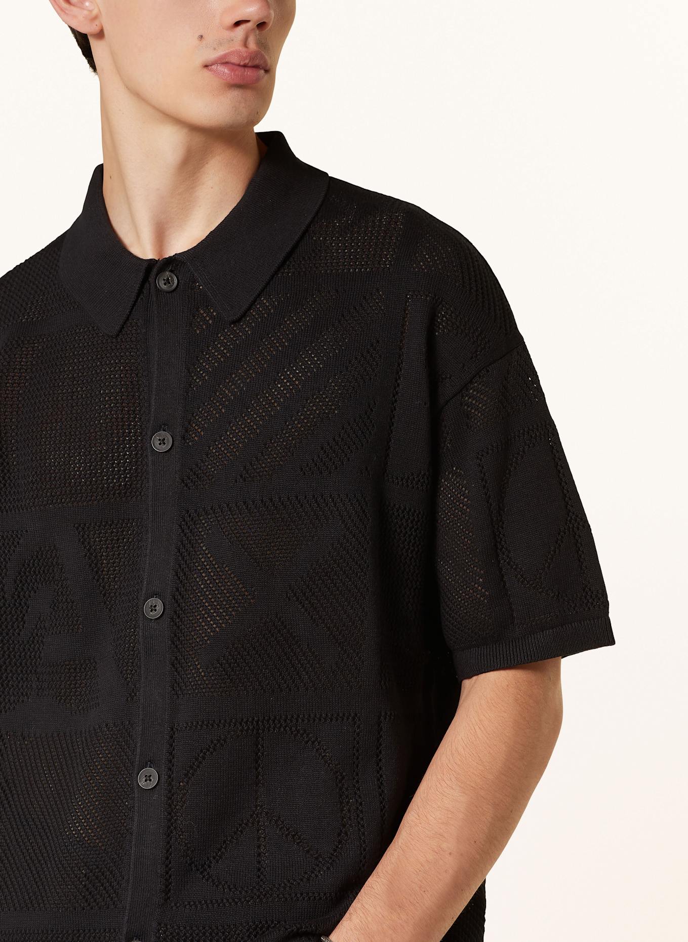 ALLSAINTS Knit shirt PALMA Comfort Fit, Color: BLACK (Image 4)