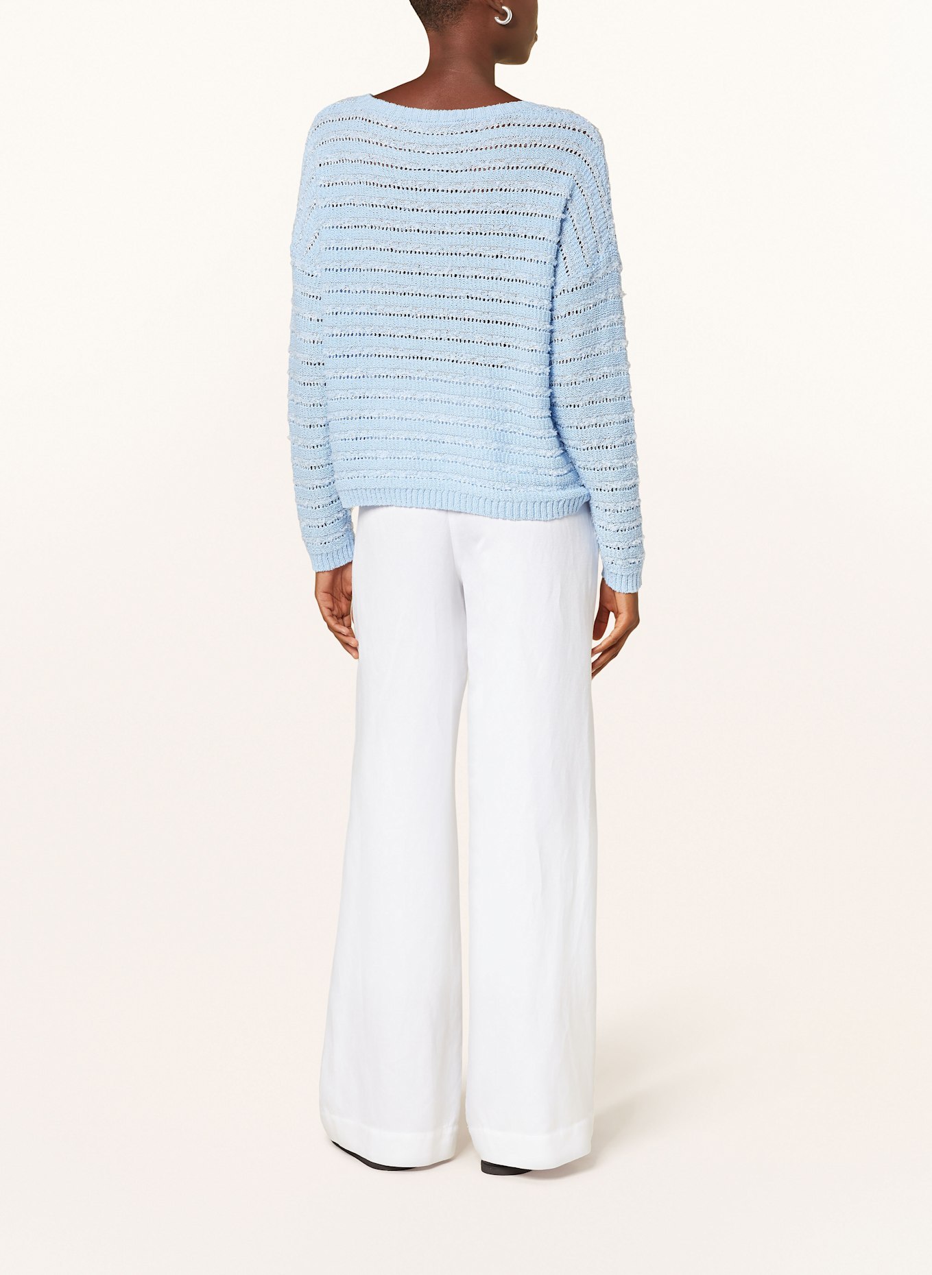 MARC AUREL Pullover mit Pailletten: HELLBLAU
