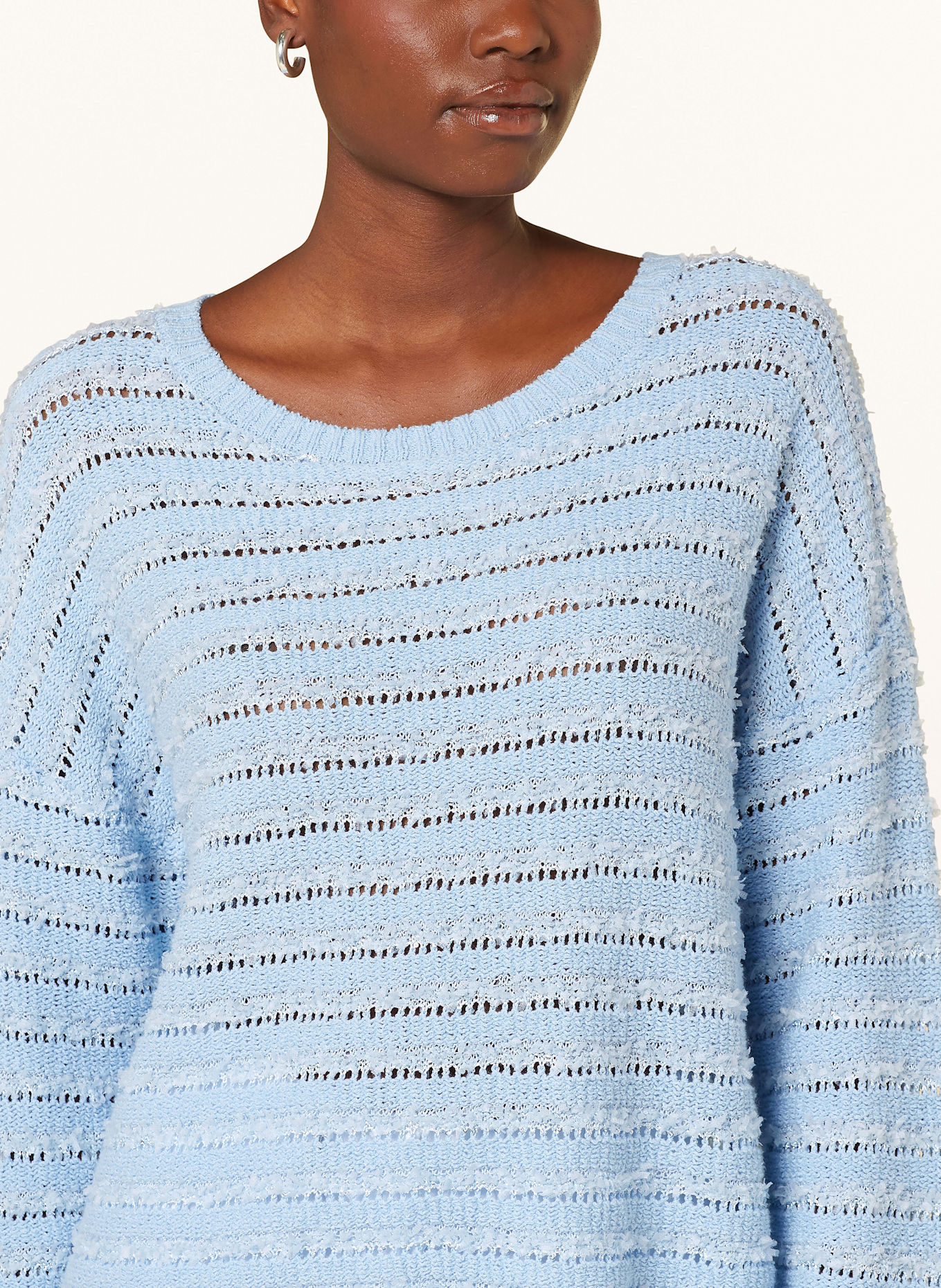 MARC AUREL Pullover mit Pailletten: HELLBLAU