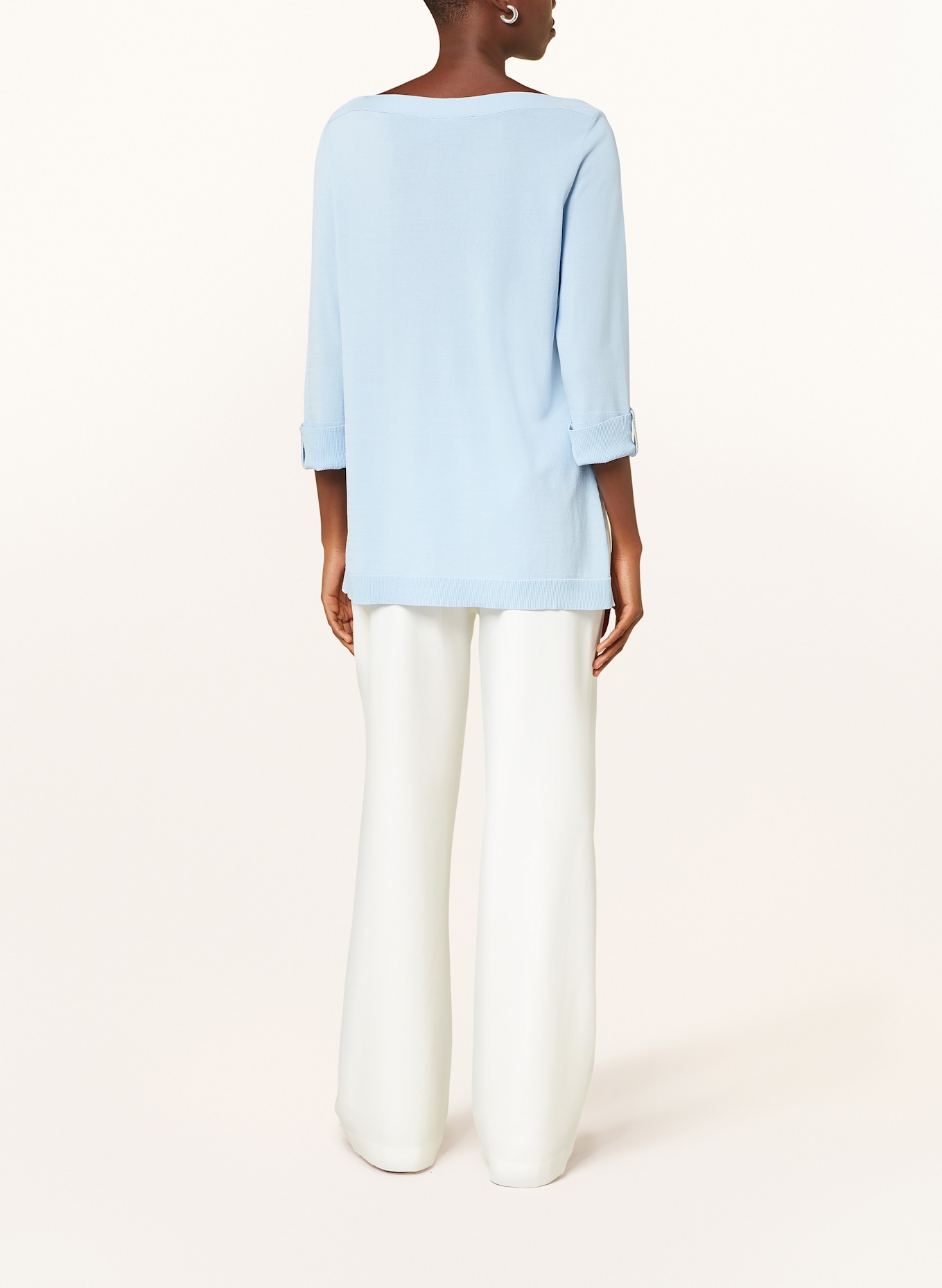 MARC AUREL Pullover mit 3/4-Arm und Schmuckperlen, Farbe: HELLBLAU (Bild 3)