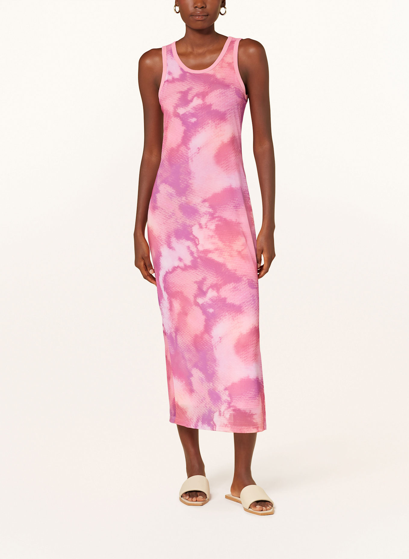 MARC AUREL Sukienka z siateczki: MOCNORÓŻOWY / FUKSJA