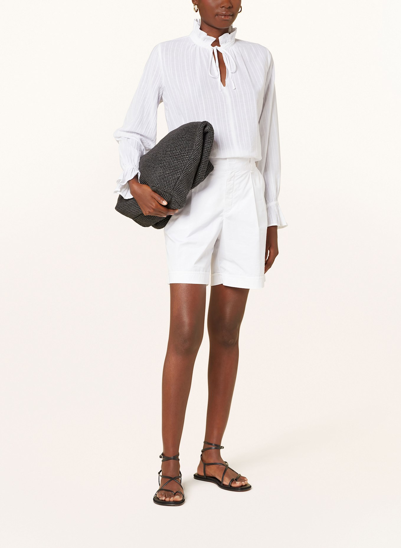 MARC AUREL Blusenshirt: WEISS