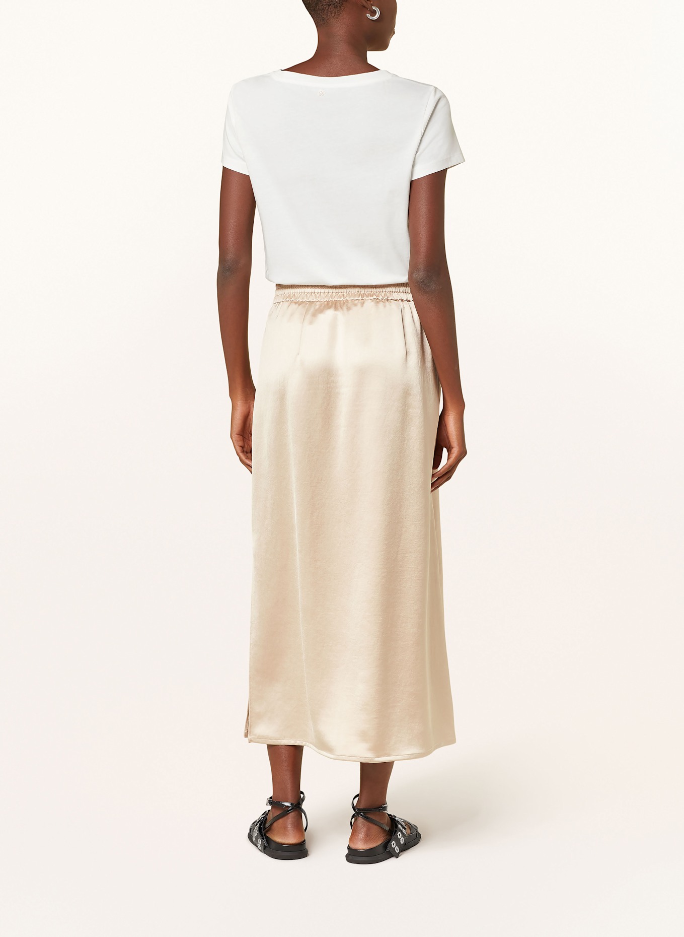 MARC AUREL T-Shirt mit Schmucksteinen: WEISS