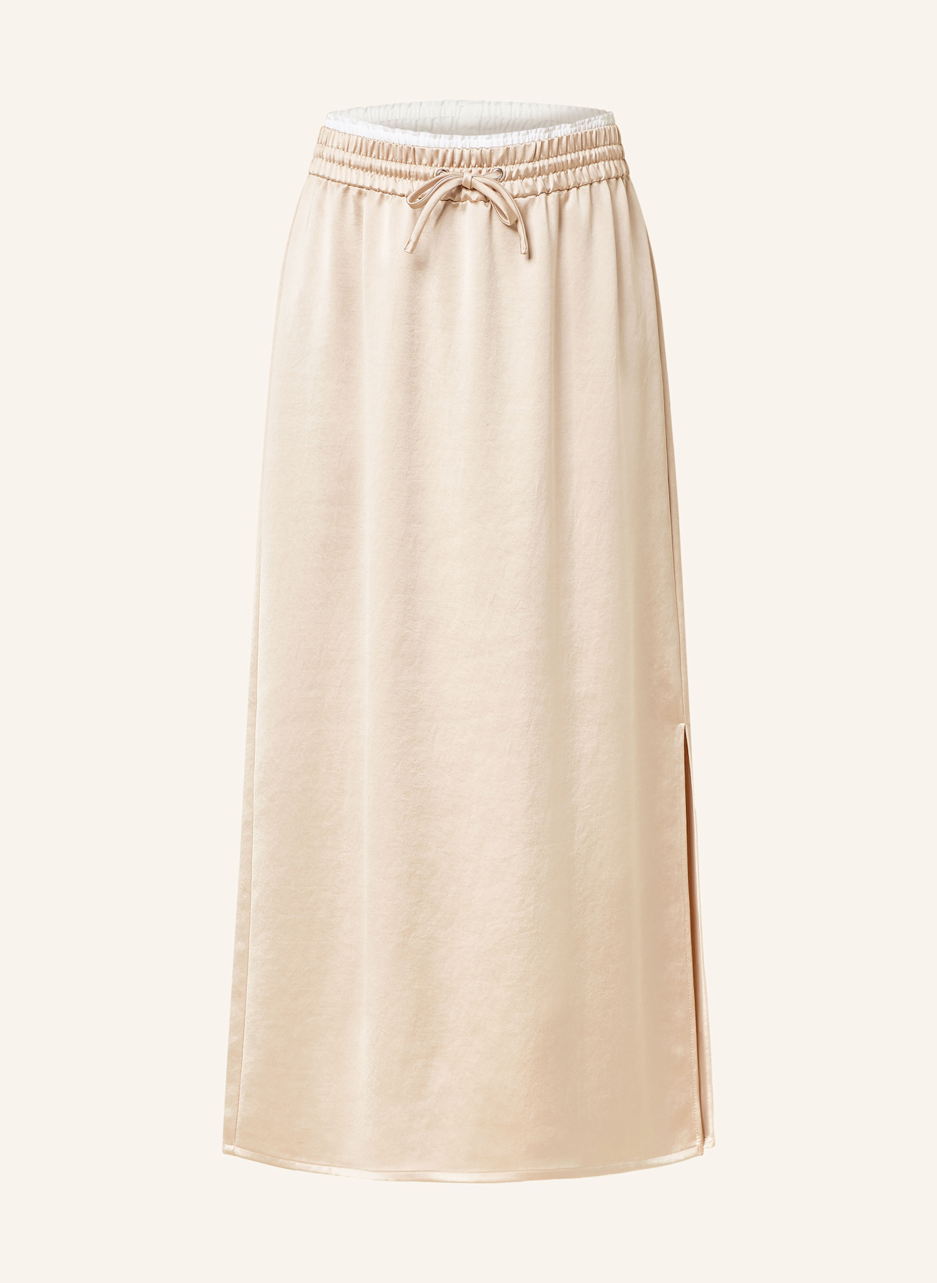 MARC AUREL Satin trousers: BEIGE