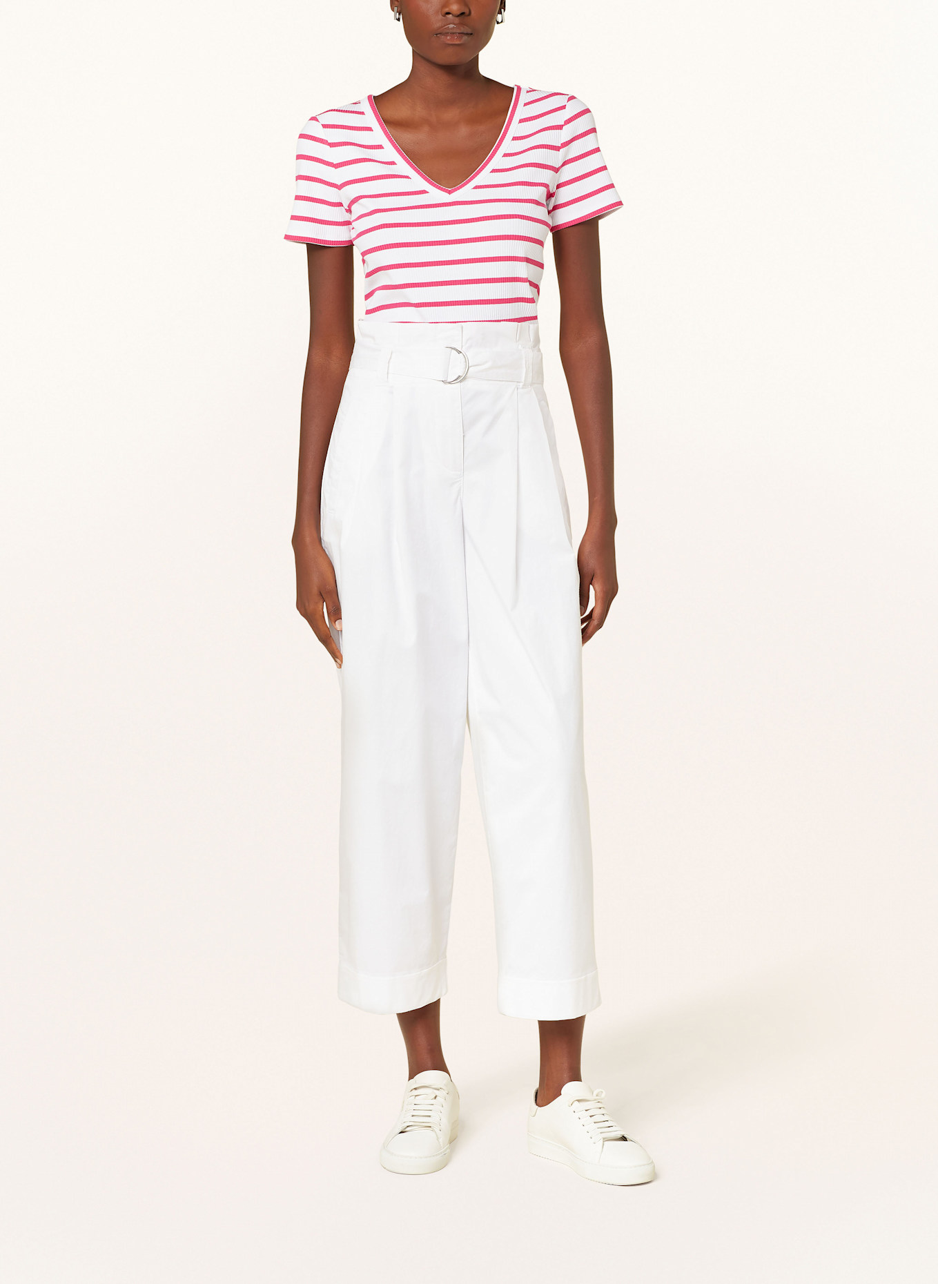 MARC AUREL T-Shirt: WEISS/ PINK