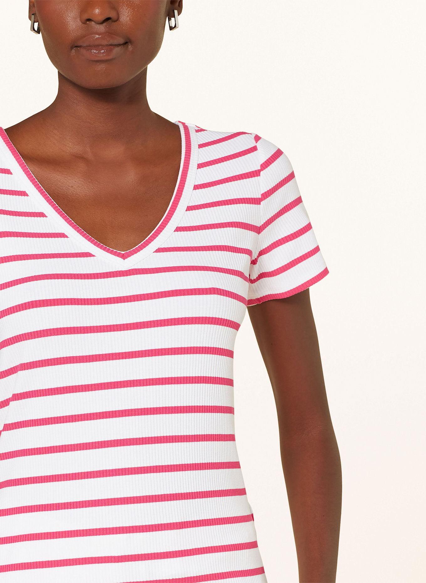 MARC AUREL T-Shirt: WEISS/ PINK
