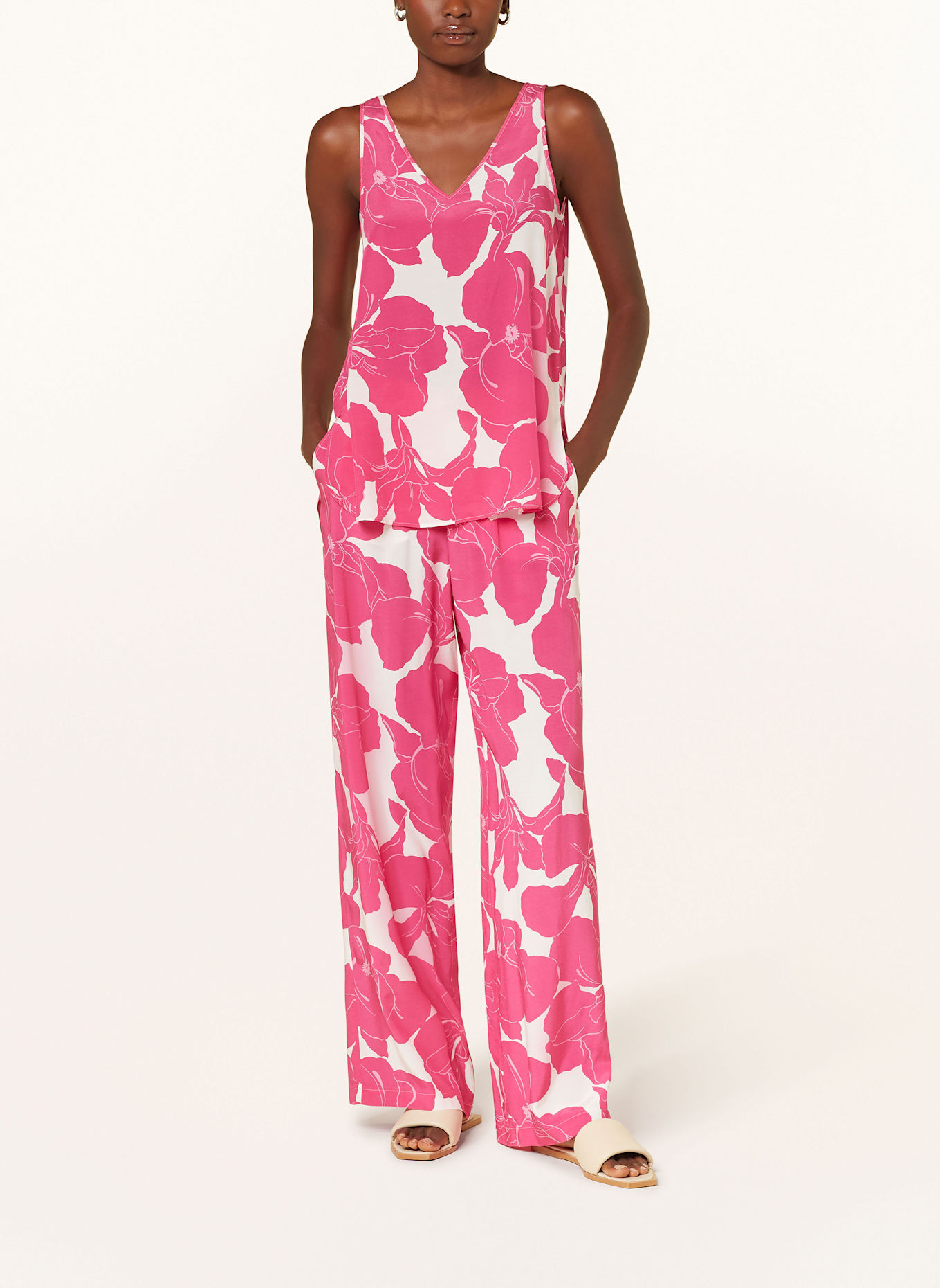 MARC AUREL Blusentop: PINK / WEISS