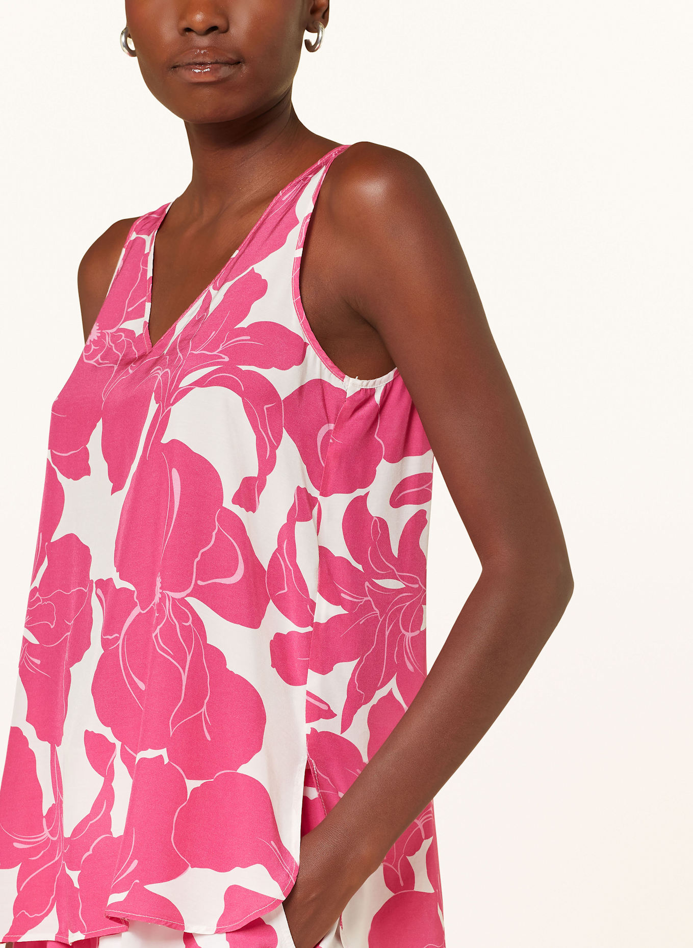 MARC AUREL Blusentop: PINK / WEISS