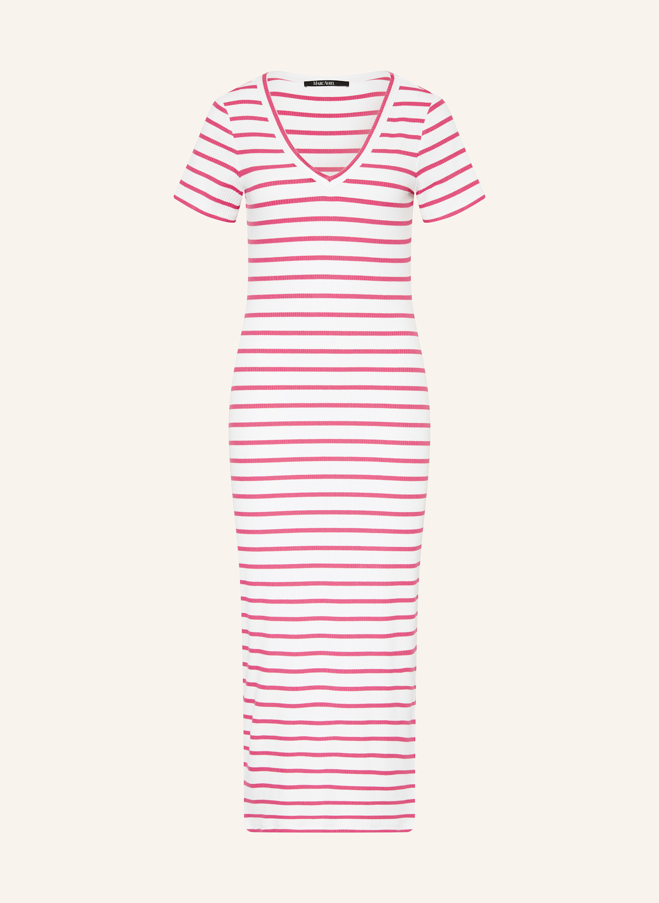 MARC AUREL Jerseykleid: WEISS / PINK