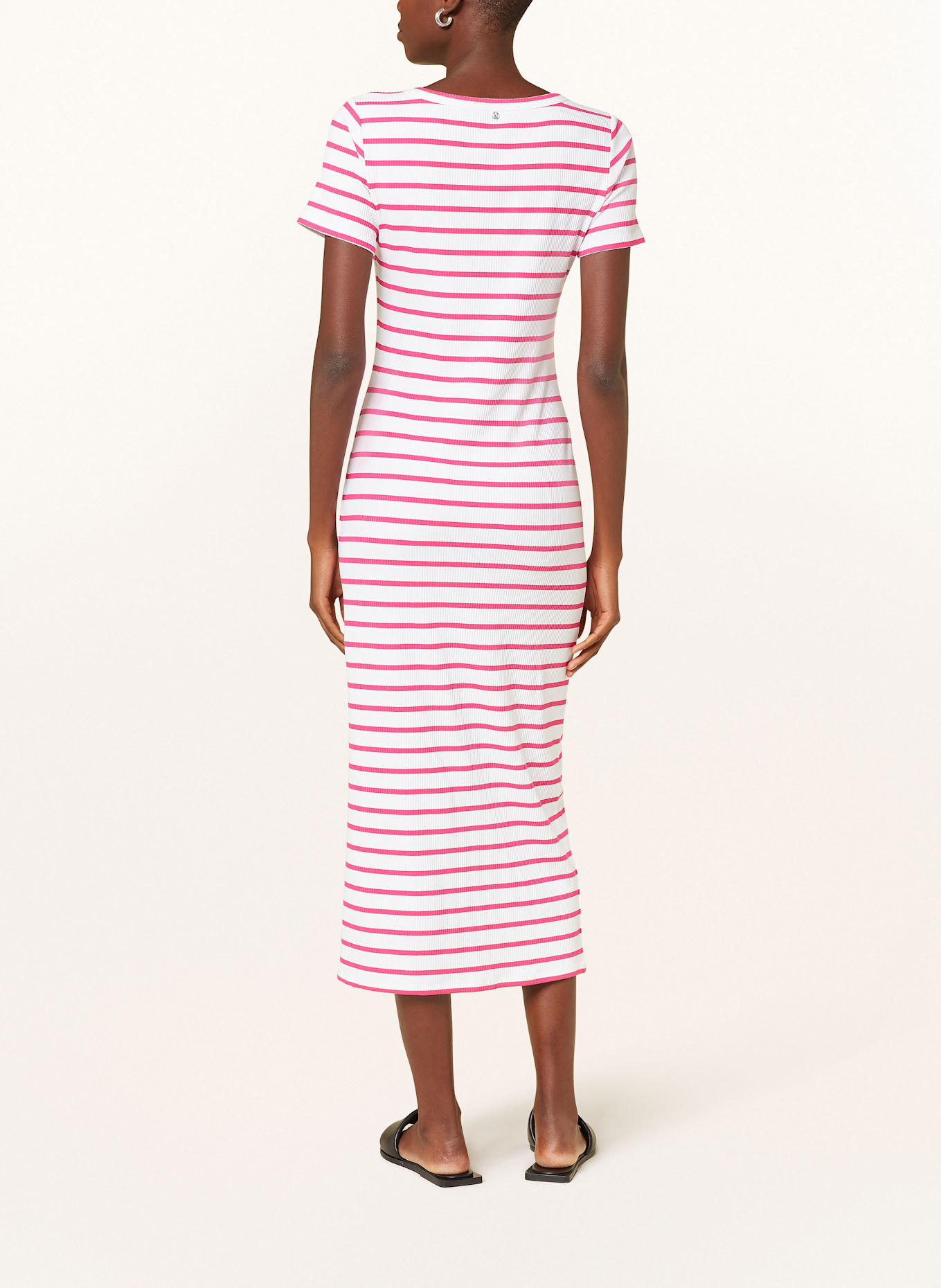 MARC AUREL Jerseykleid: WEISS / PINK