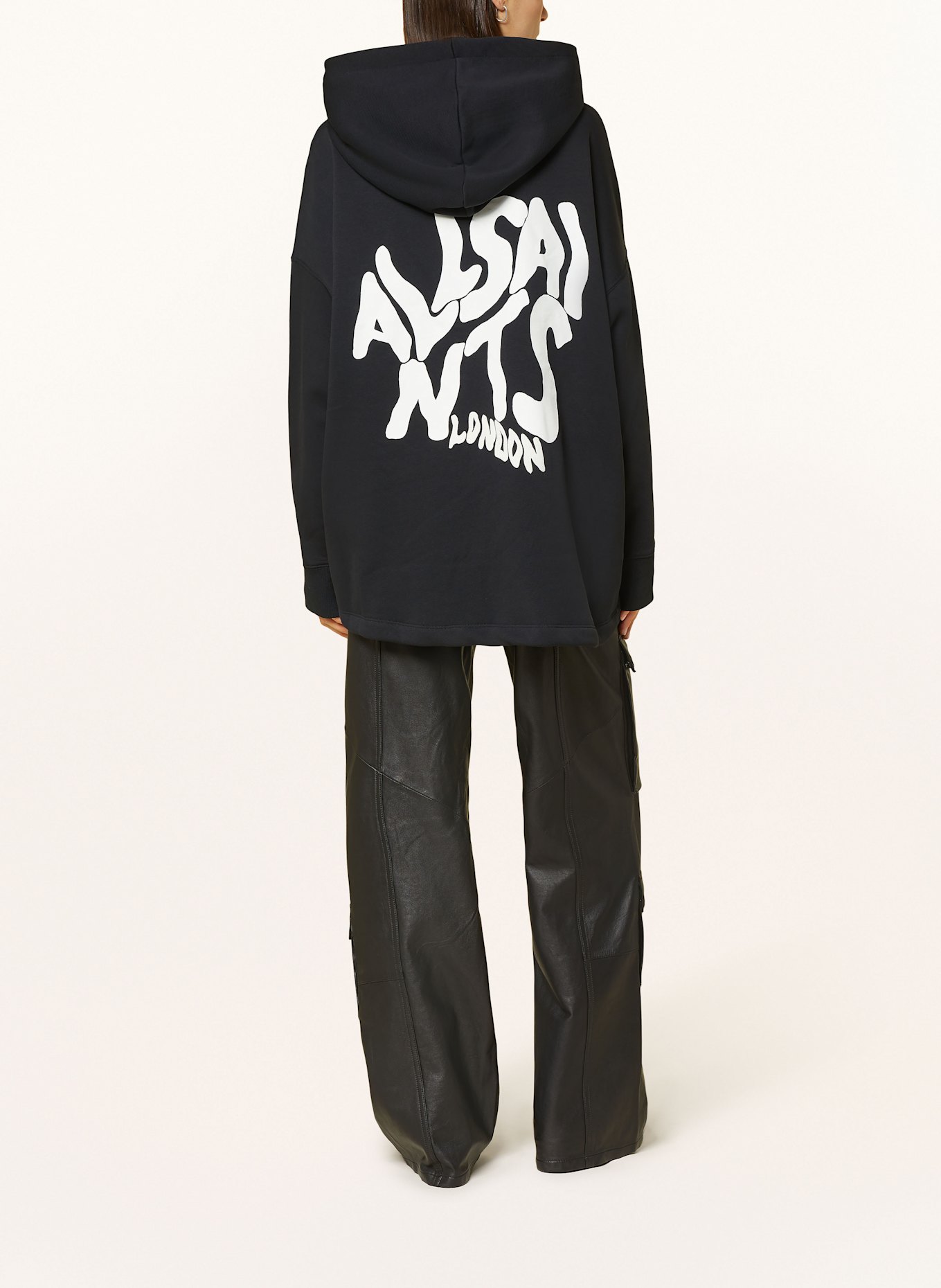 ALLSAINTS ORLANDO hoodie, Color: BLACK/ WHITE (Image 2)