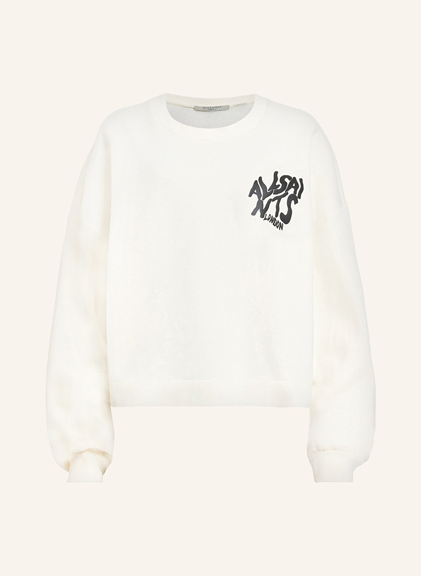 ALLSAINTS Bluza nierozpinana oversize ORLANDO: ECRU/ CZARNY