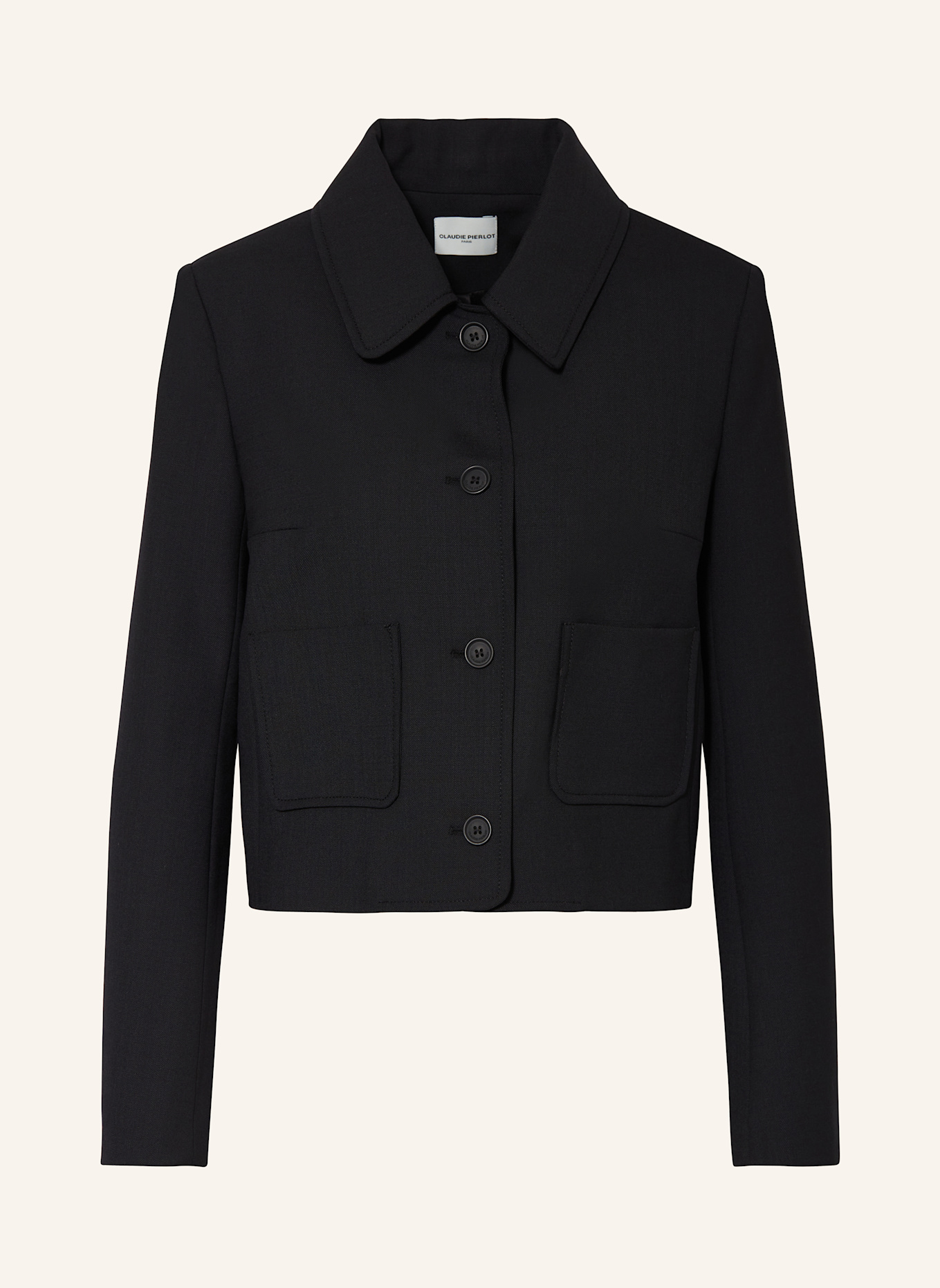 CLAUDIE PIERLOT Żakiet pudełkowy: CZARNY