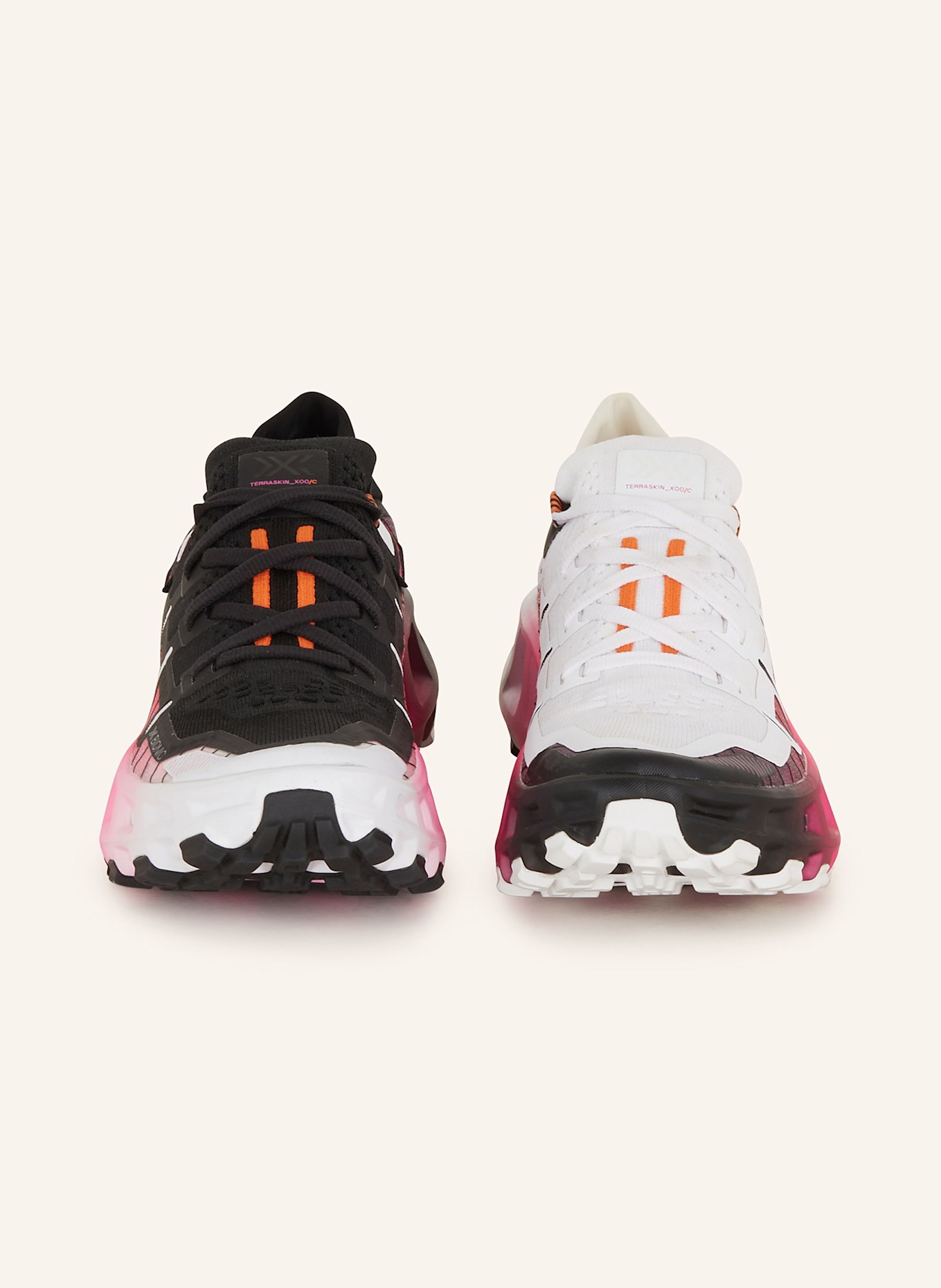 X-BIONIC TERRASKIN trail running shoes: WHITE / NEON PINK / BLACK