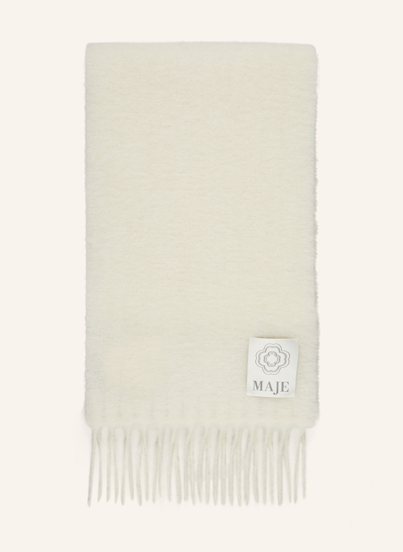 maje Szal z dodatkiem alpaki: ECRU