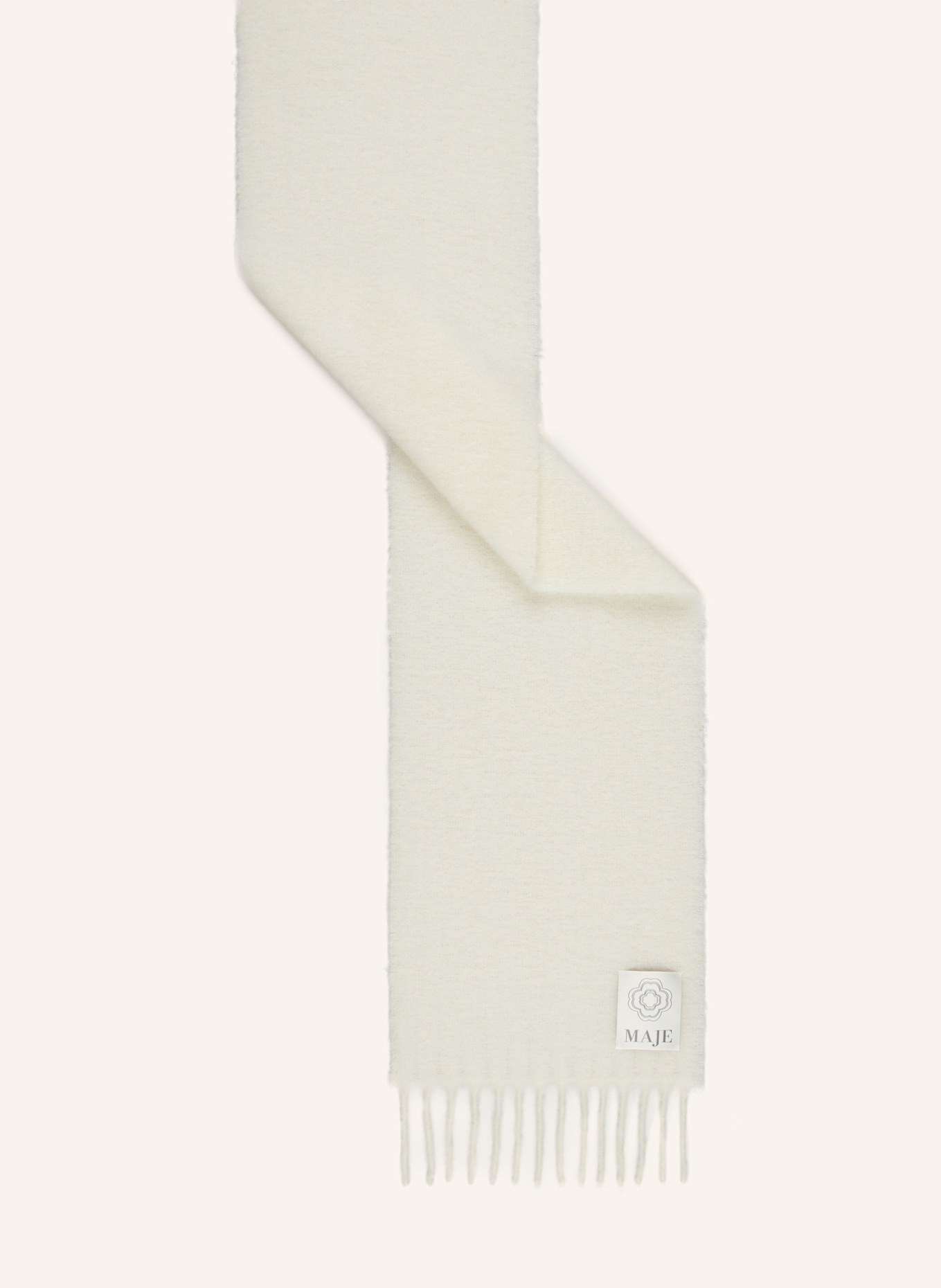 maje Szal z dodatkiem alpaki: ECRU