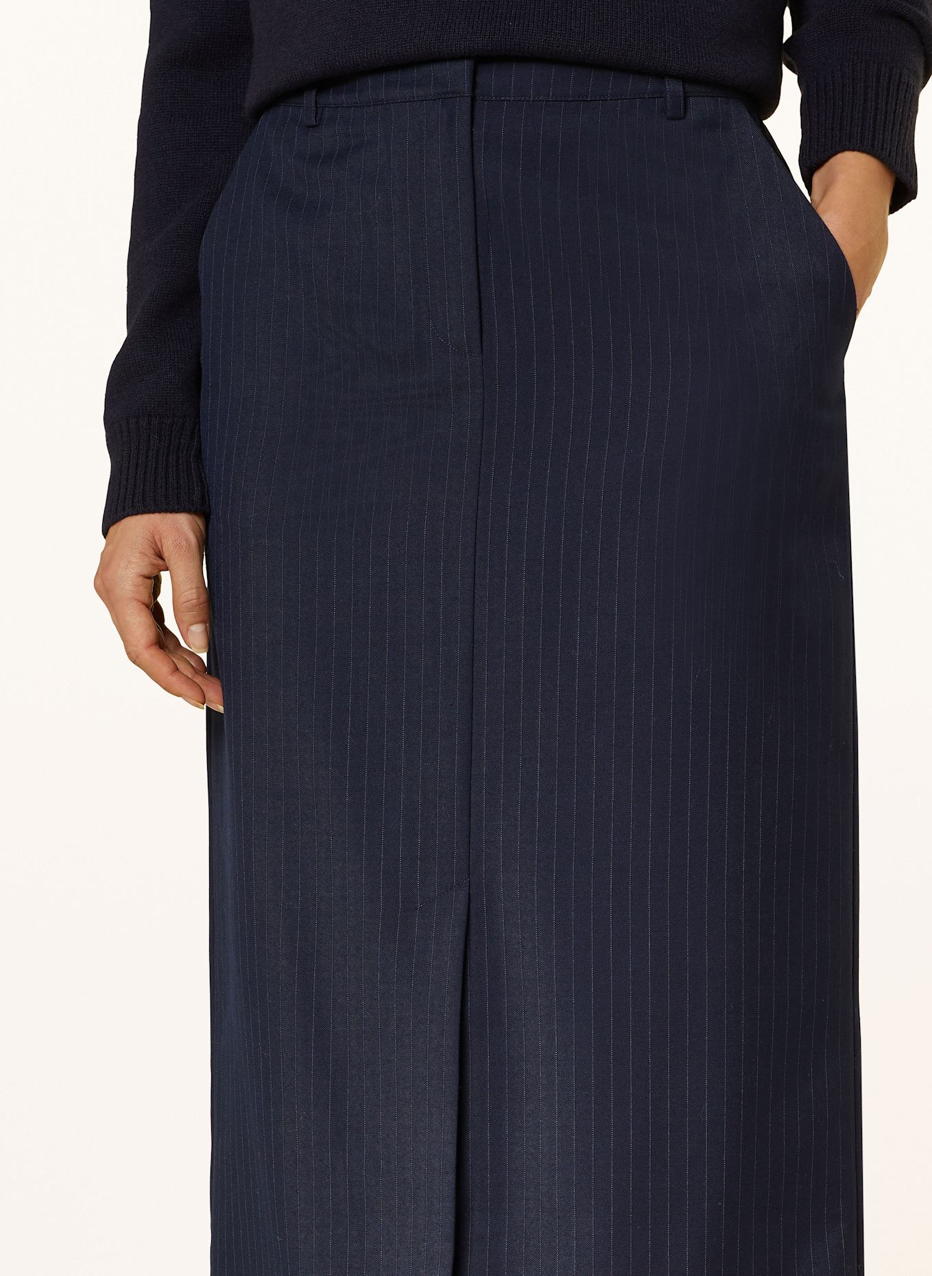 Whistles navy pleated skirt discount