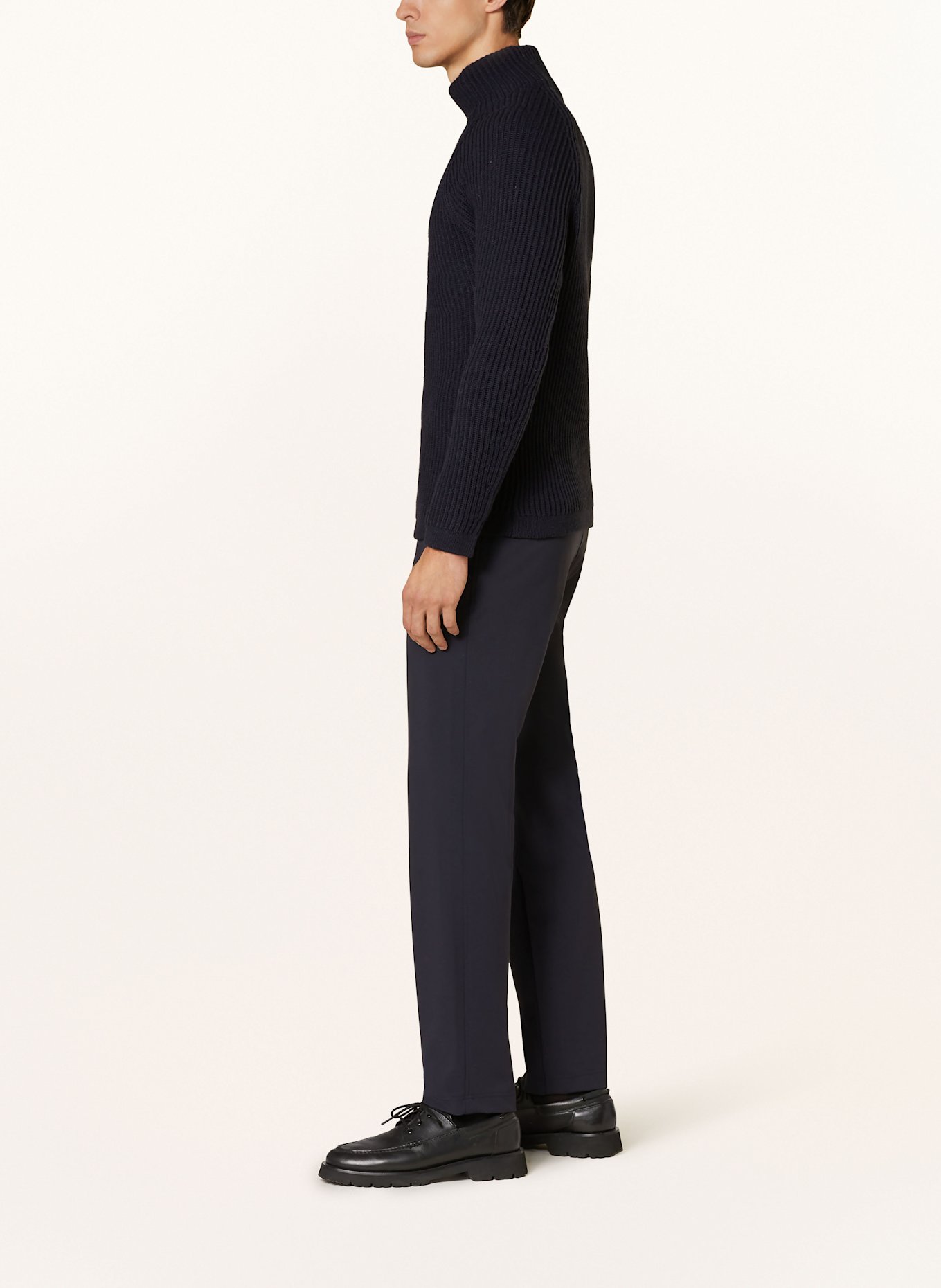 EUREX BY BRAX Chinosy z dżerseju THILO slim fit: GRANATOWY