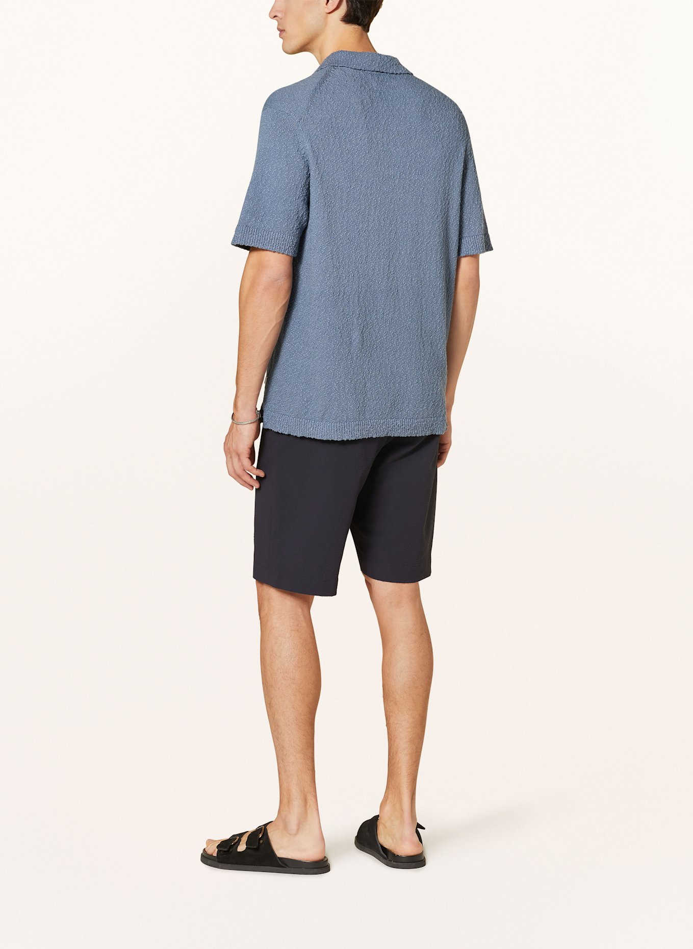 NN.07 Strick-Poloshirt RANDY: BLAU