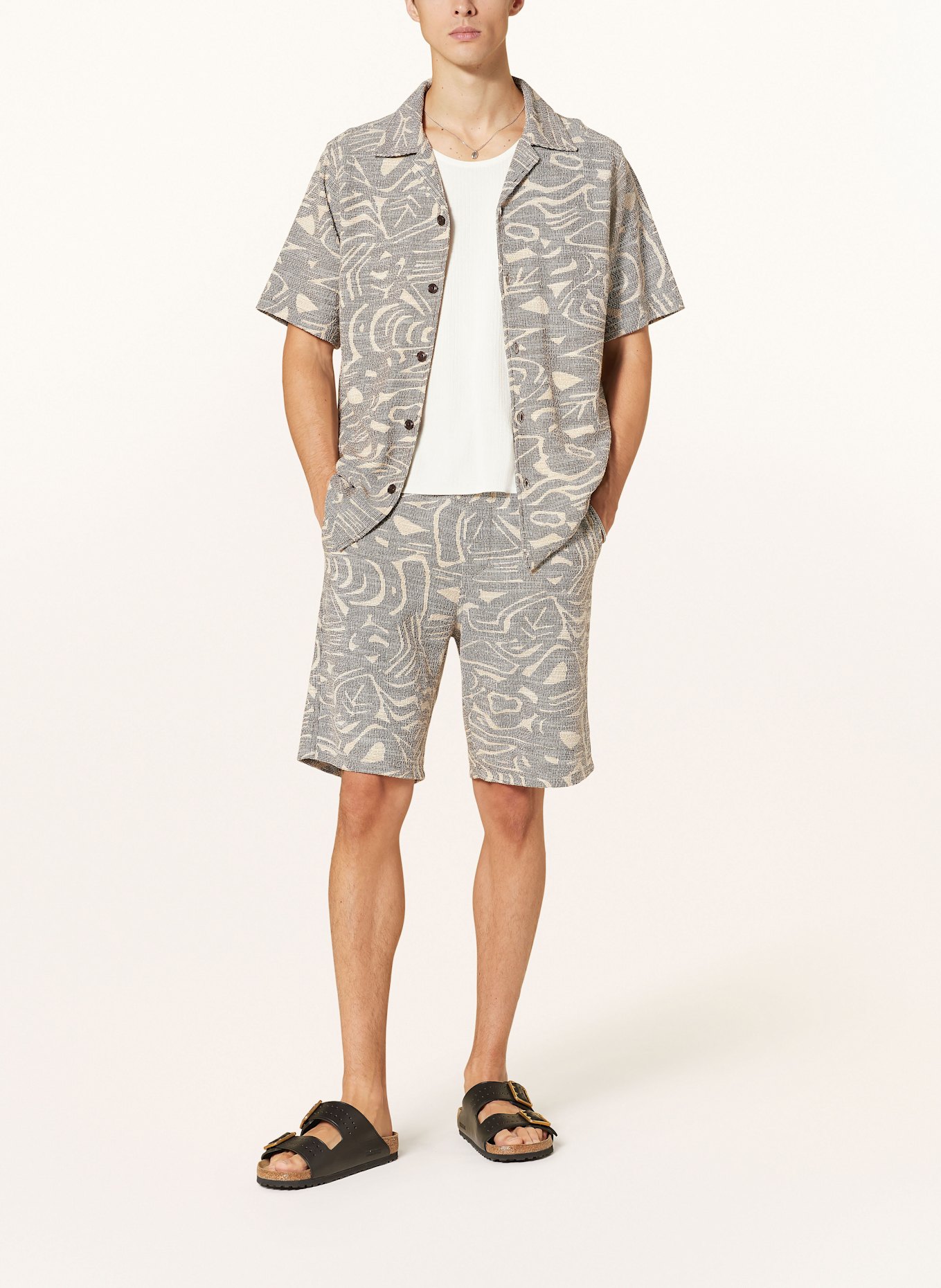 NN.07 Jersey shorts JERRY: DARK BROWN / LIGHT BROWN