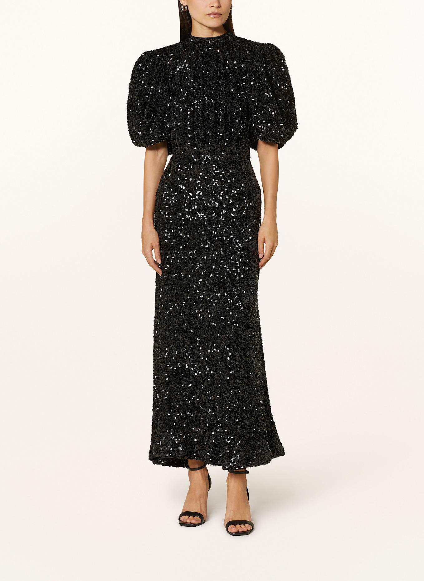ROTATE Dress with sequins: BLACK