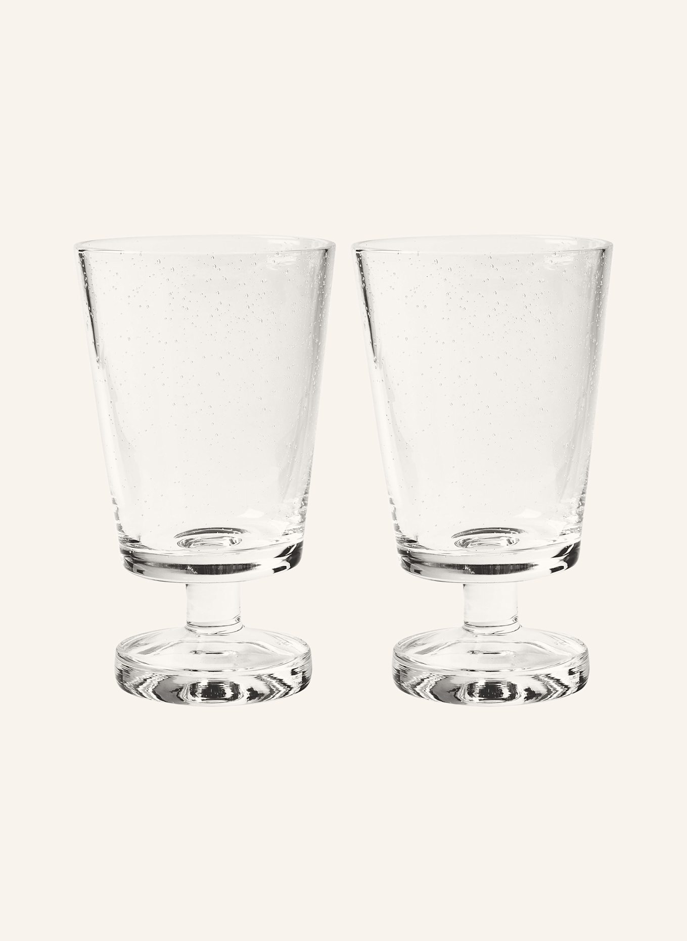 BROSTE COPENHAGEN set of 2 wine glasses BUBBLE, Color: WHITE (Image 1)