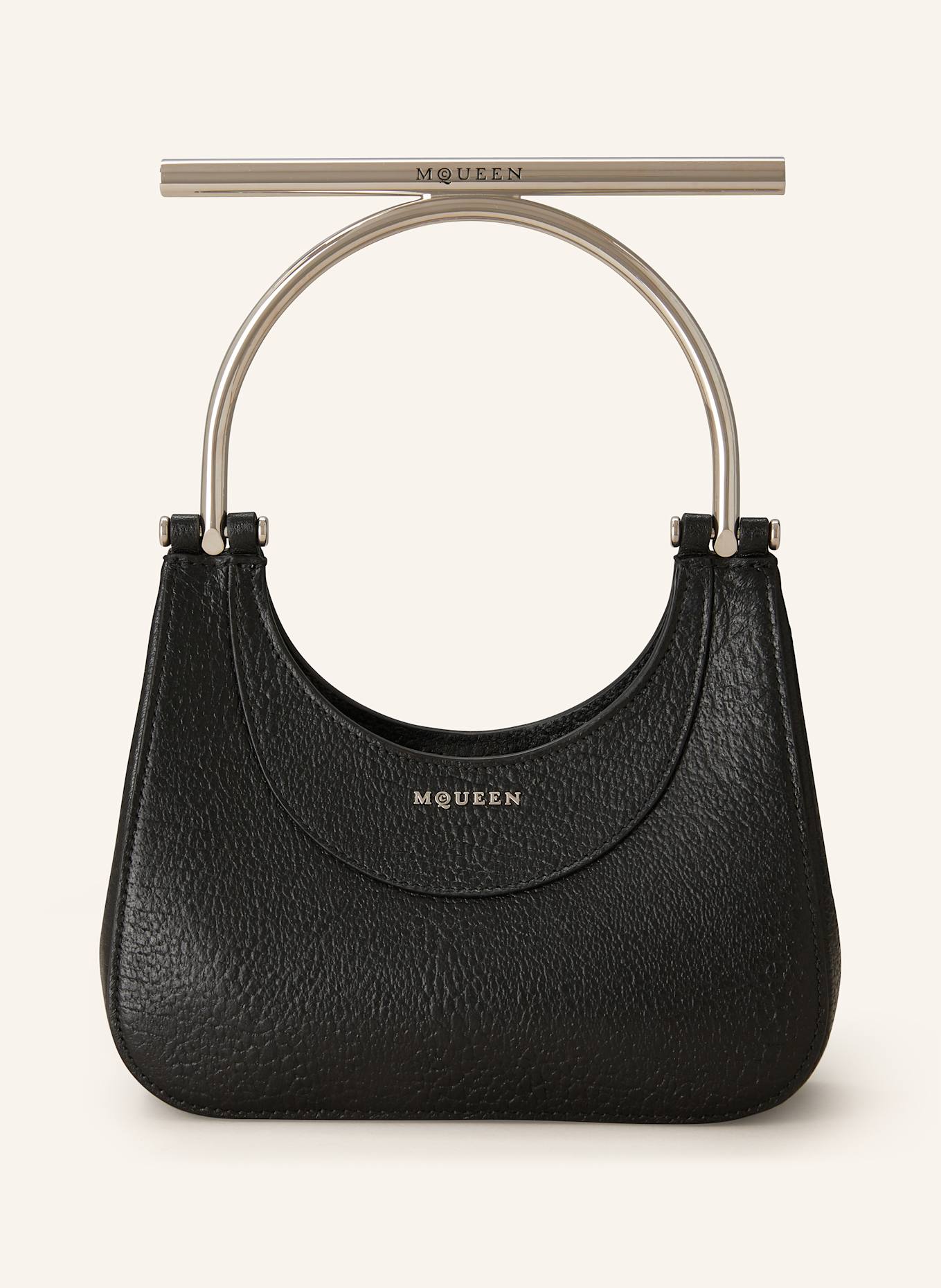 Alexander mcqueen black leather bag discount
