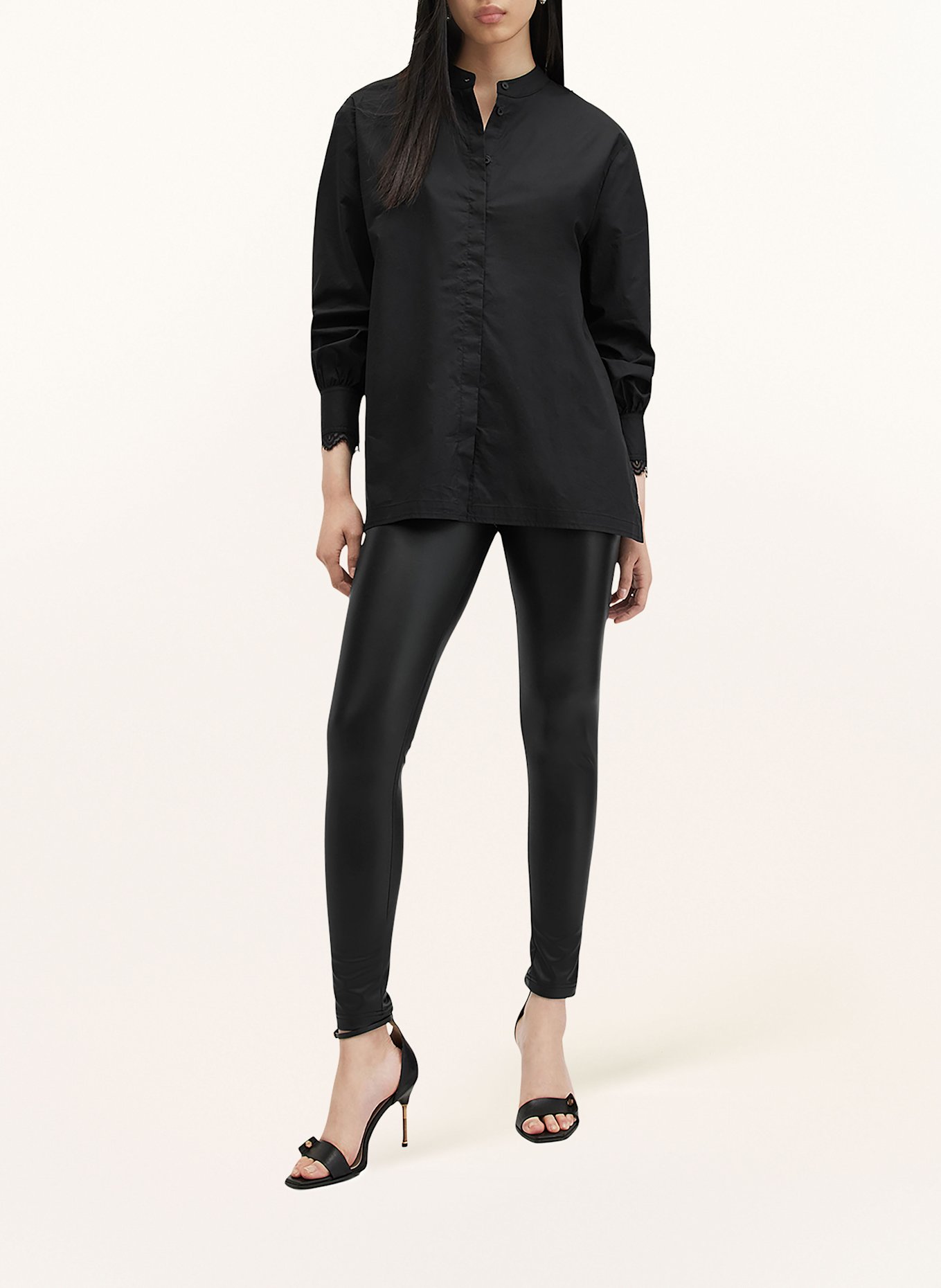 ALLSAINTS Bluse ETHEL mit Spitze: SCHWARZ
