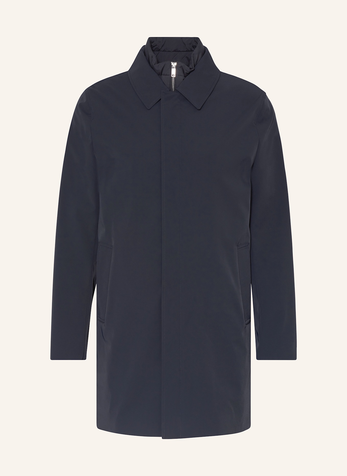 REISS Mantel LOGAN mit herausnehmbarer Blende: DUNKELBLAU