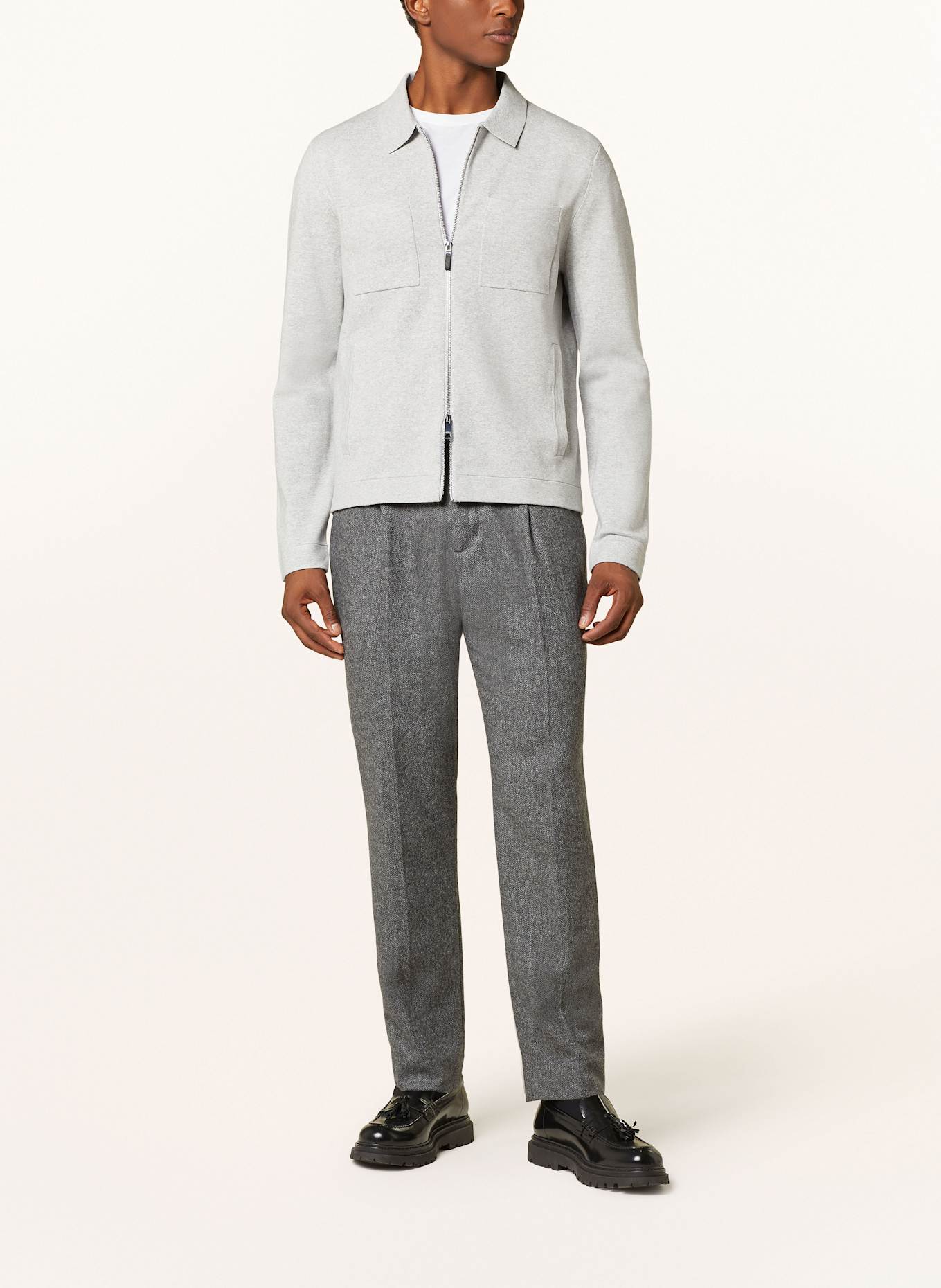 REISS Cardigan RIVERS, Color: LIGHT GRAY (Image 2)