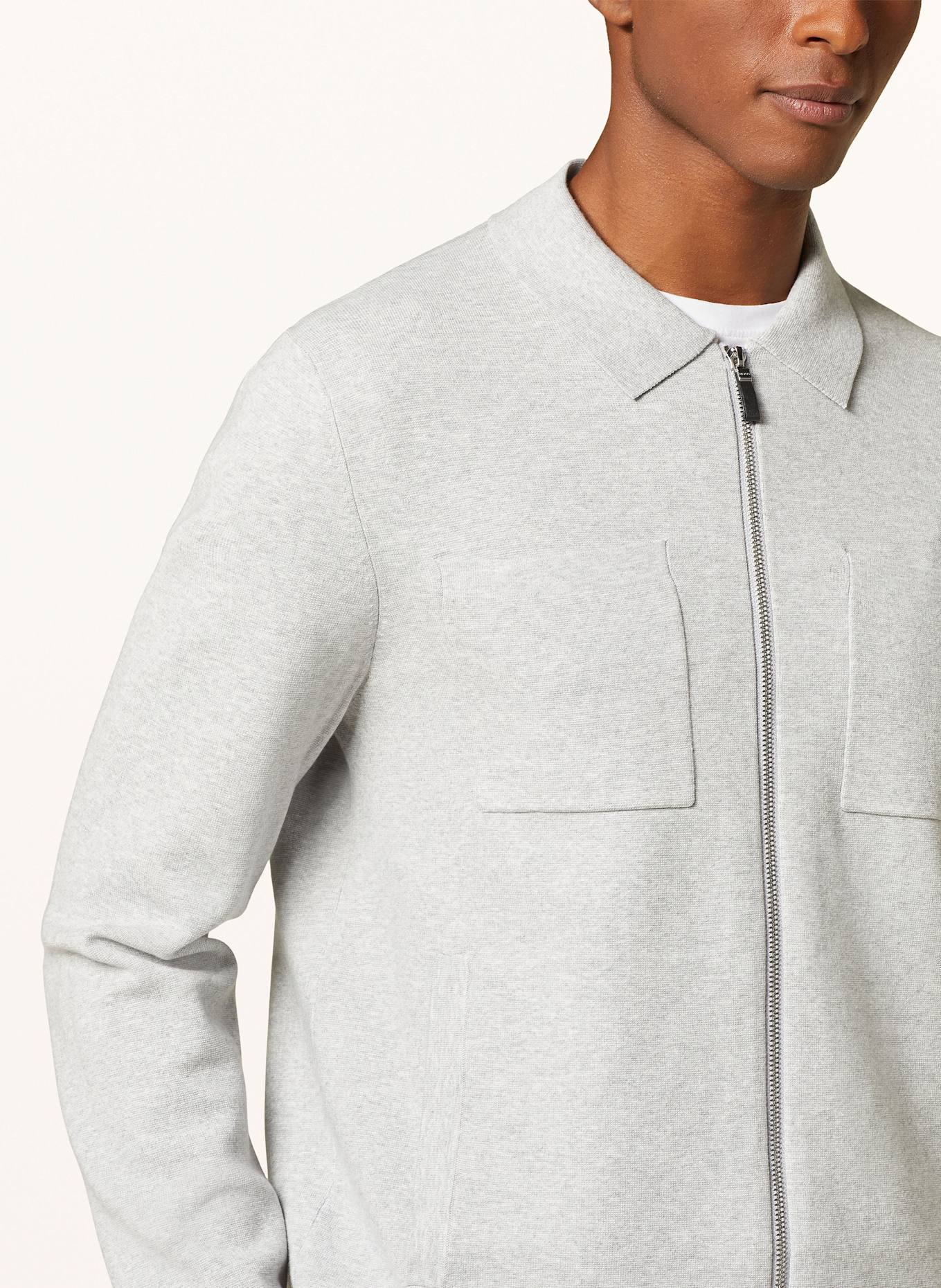REISS Cardigan RIVERS, Color: LIGHT GRAY (Image 4)