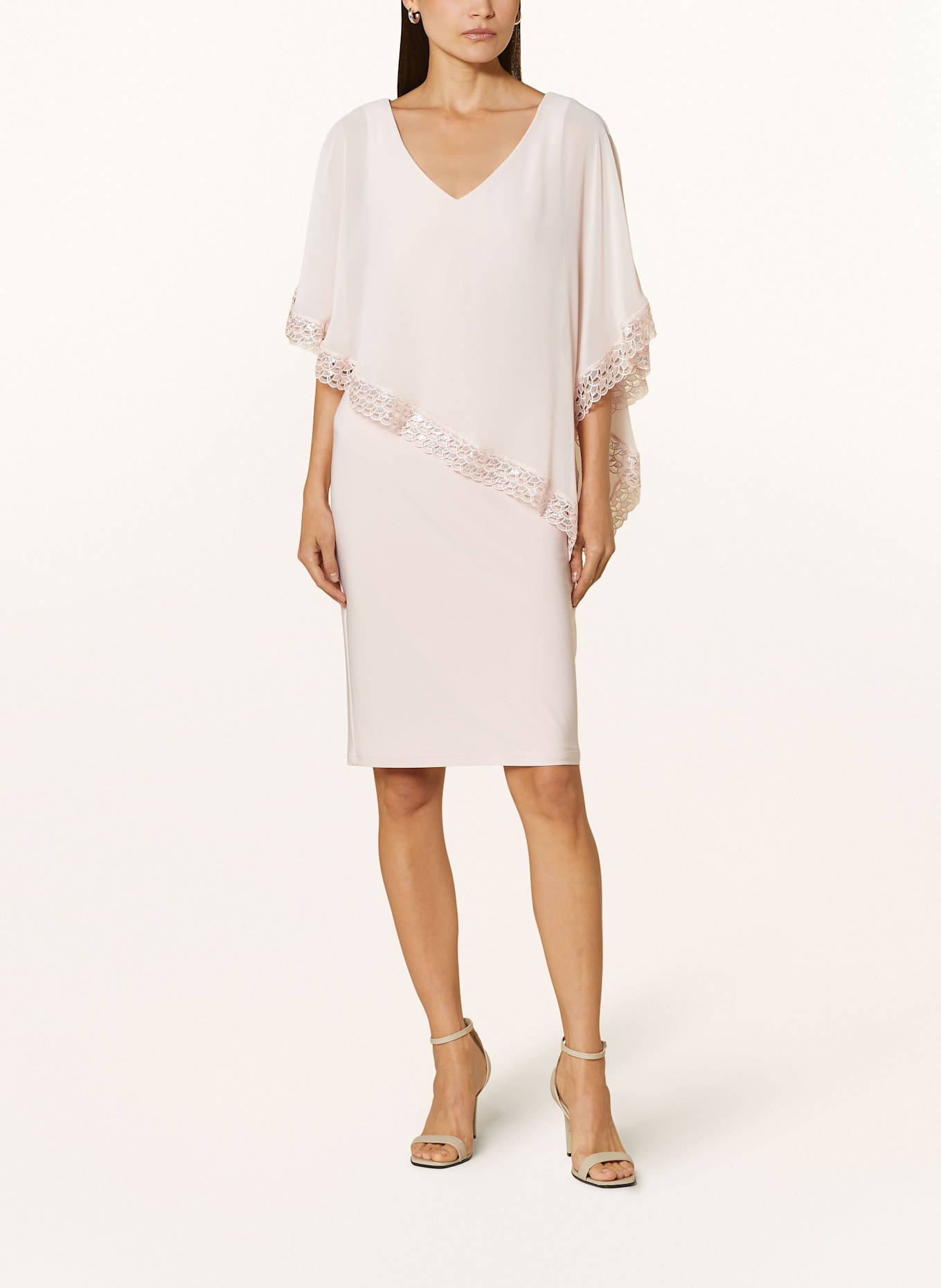 Joseph Ribkoff SIGNATURE Cocktail dress with lace: NUDE