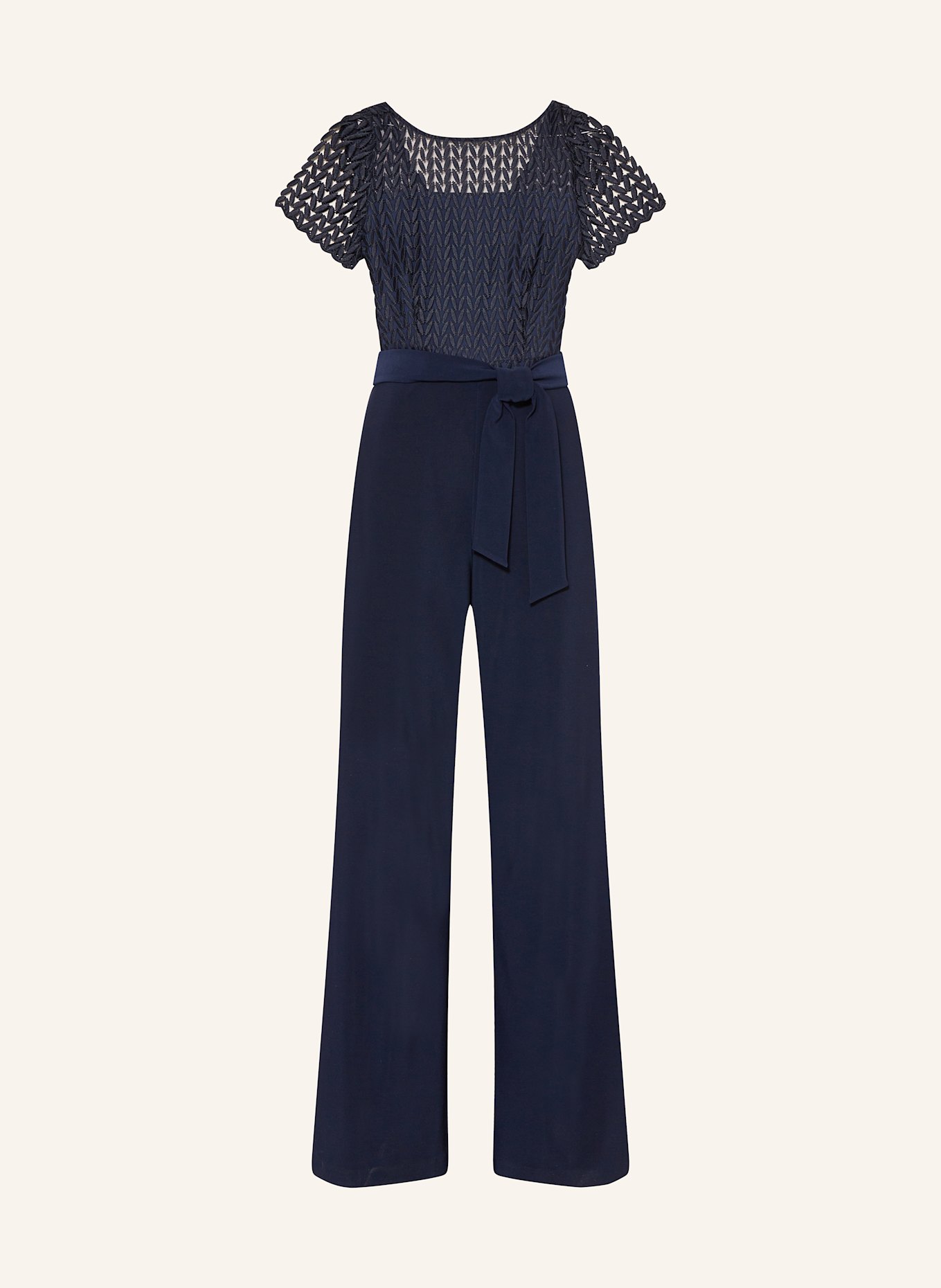Joseph Ribkoff SIGNATURE Jumpsuit im Materialmix: DUNKELBLAU