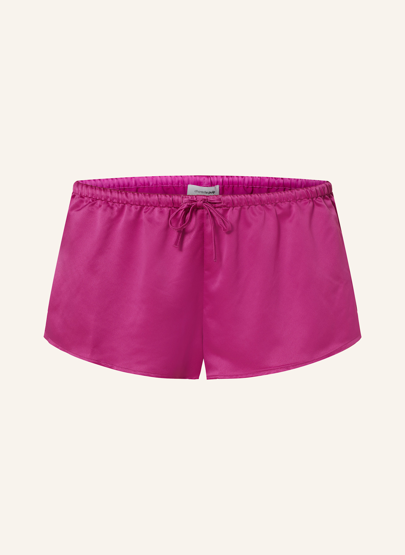CHANTELLE PLAY satin sleep shorts: FUCHSIA