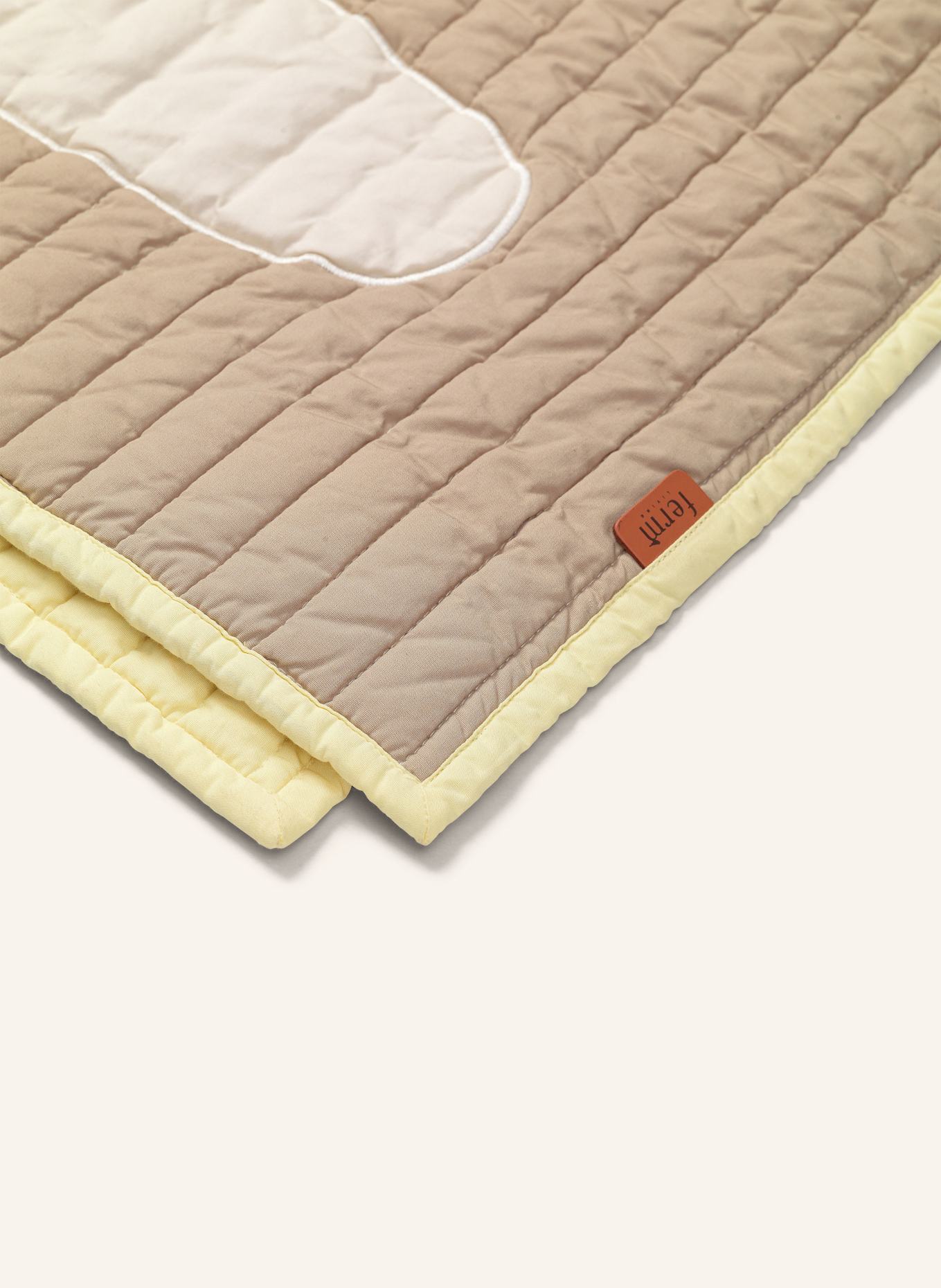 Ferm LIVING Narzuta na łóżko BIRD: BEŻOWY / BIAŁY / JASNOŻÓŁTY