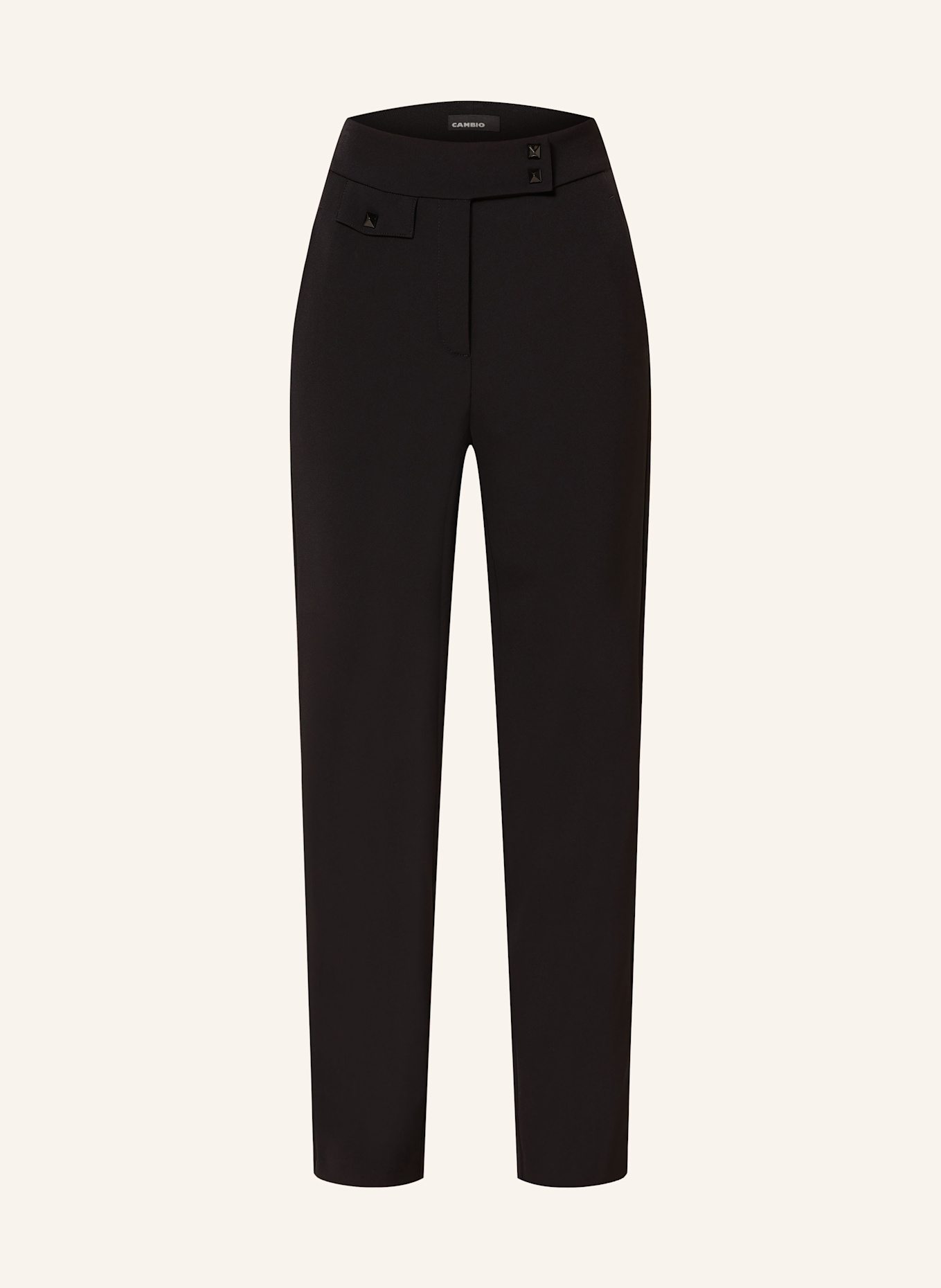 CAMBIO Trousers SCARLET with rivets: BLACK